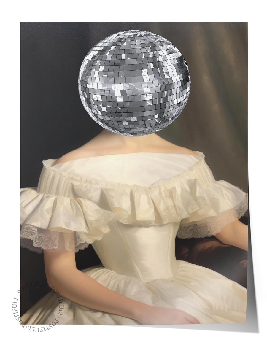 Disco Kafalı Kadın Alternatif Sanat Çerçevesiz Poster