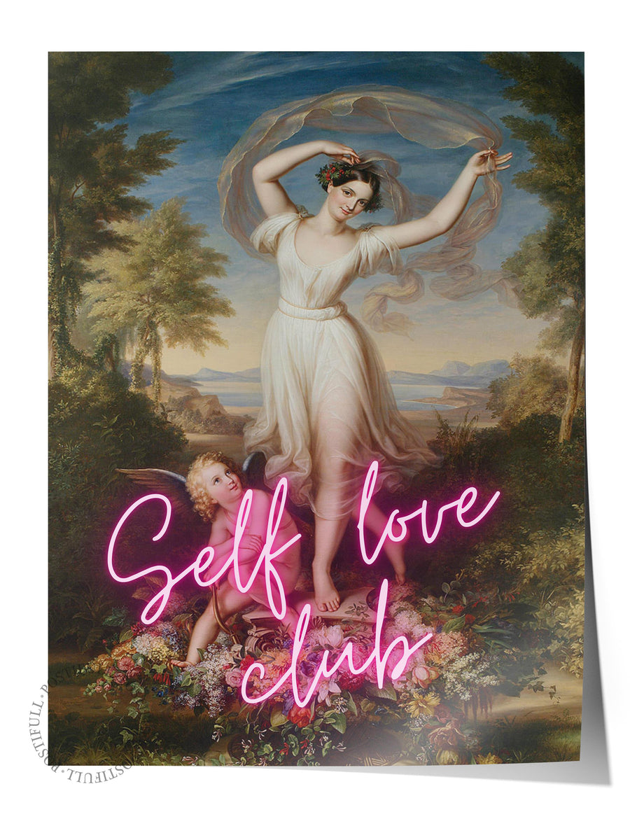 Self love club Alternatif Sanat Çerçevesiz Poster