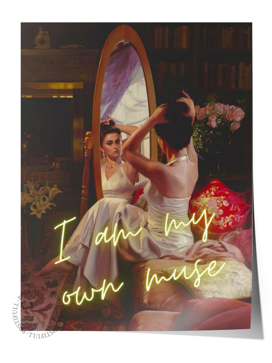 Farklı Tonlarda I am my own muse Alternatif Sanat Çerçevesiz Poster