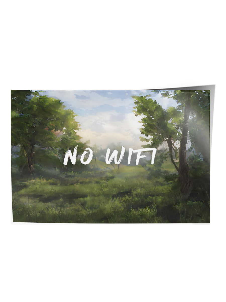 NO WIFI Çerçevesiz Poster