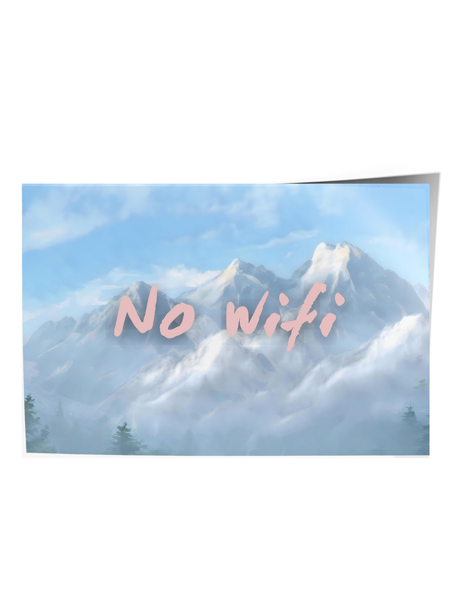 Farklı Tonlarda No wifi Çerçevesiz Poster