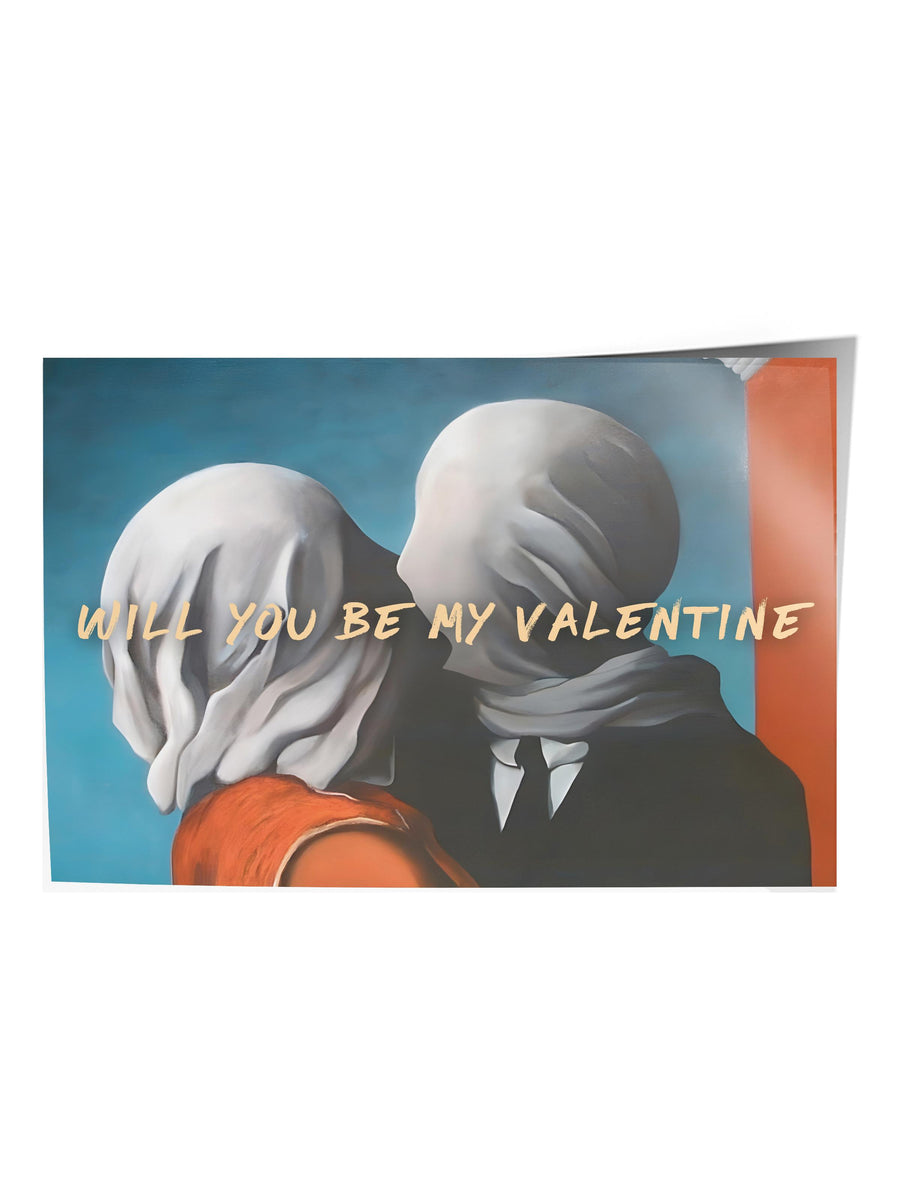 WILL YOU BE MY VALENTINE Alternatif Sanat Çerçevesiz Poster
