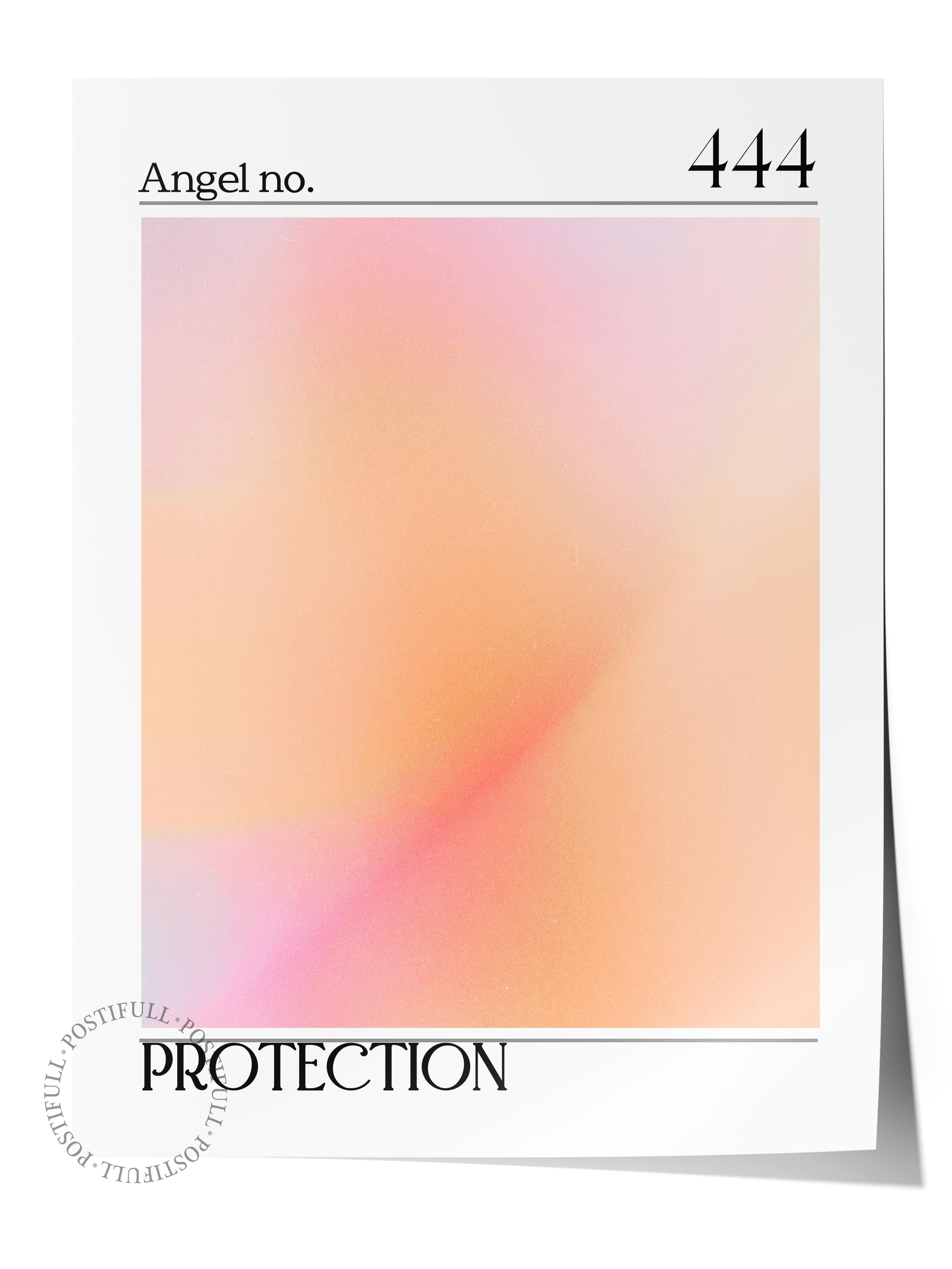 Çerçevesiz Poster, Aura Serisi NO:107 - Gratitude Pembe, Melek Numaraları, Renkli Poster