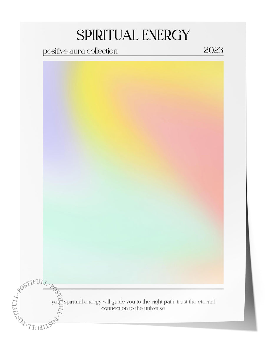 Manevi Enerji Aura Gradyanı Çerçevesiz Poster