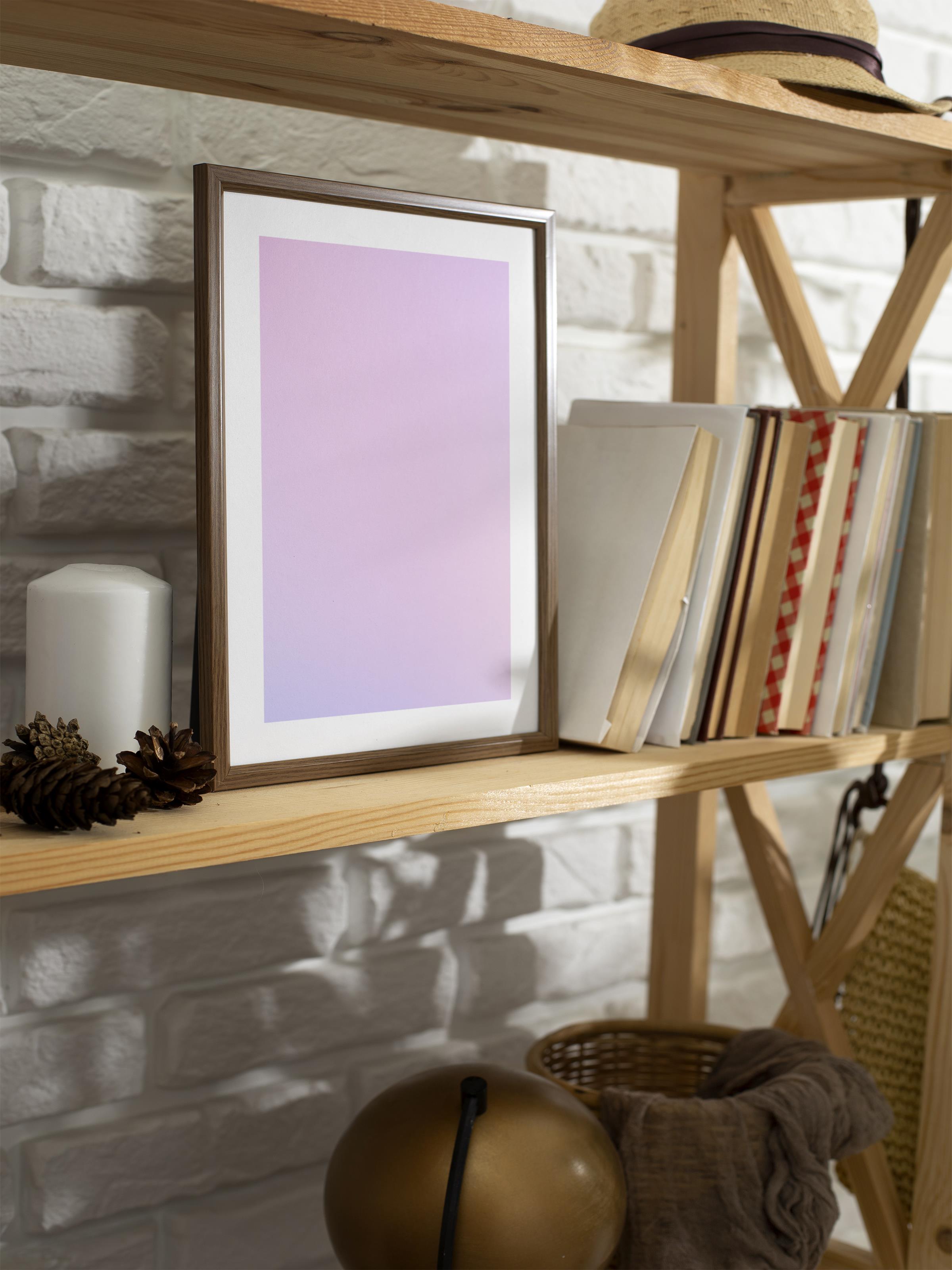 Çerçevesiz Poster, Aura Serisi NO:118 - Pembe Aura, Melek Numaraları, Renkli Poster