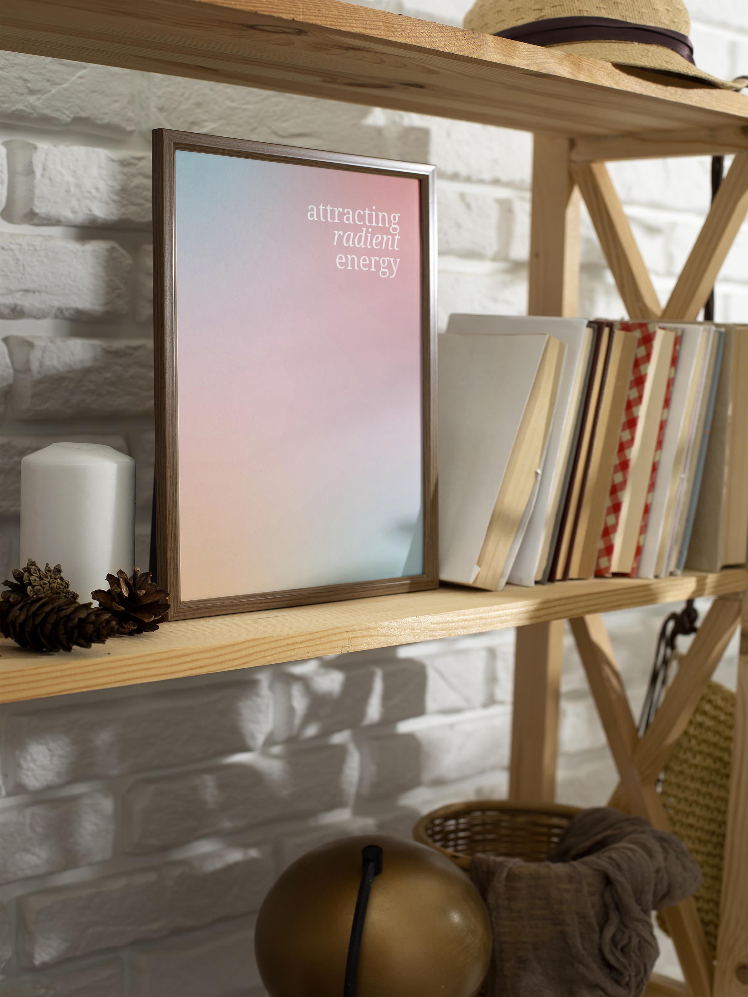 Çerçevesiz Poster, Aura Serisi NO:139 - Attracting Radient Energy, Melek Numaraları, Renkli Poster