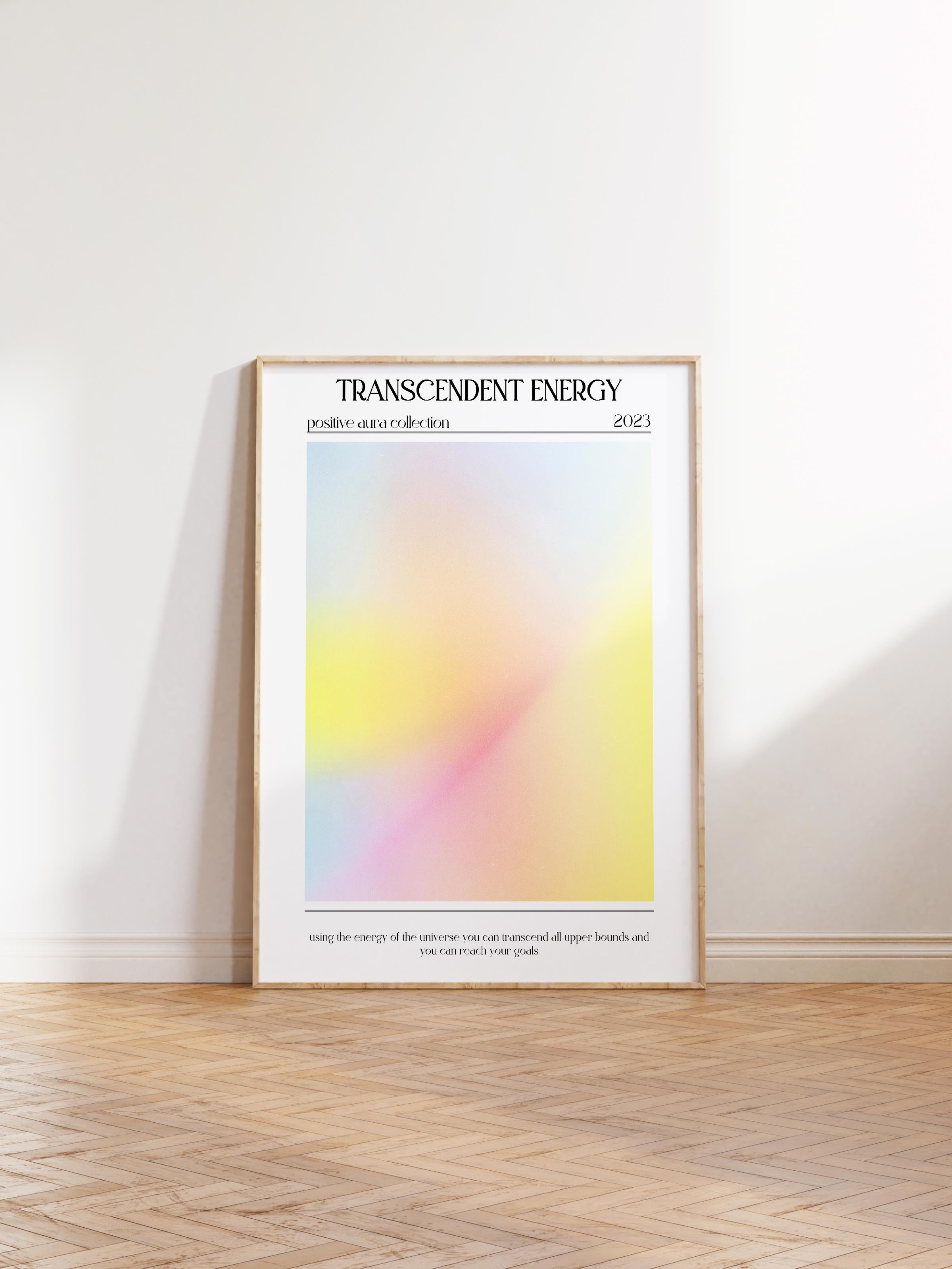 Çerçevesiz Poster, Aura Serisi NO:145 - Transcendent Energy, Melek Numaraları, Renkli Poster