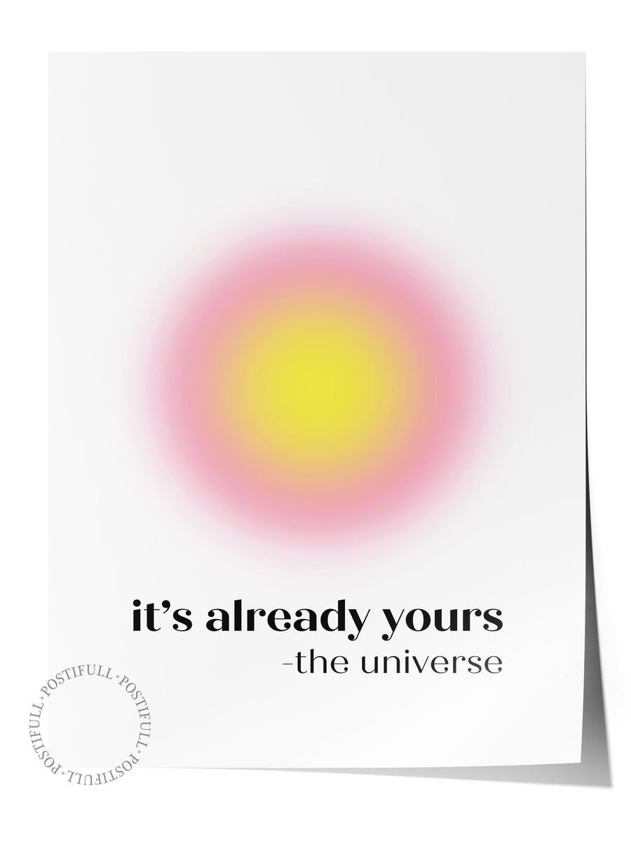 Işıltılı Güneş Meditasyonu Aura Çerçevesiz Poster