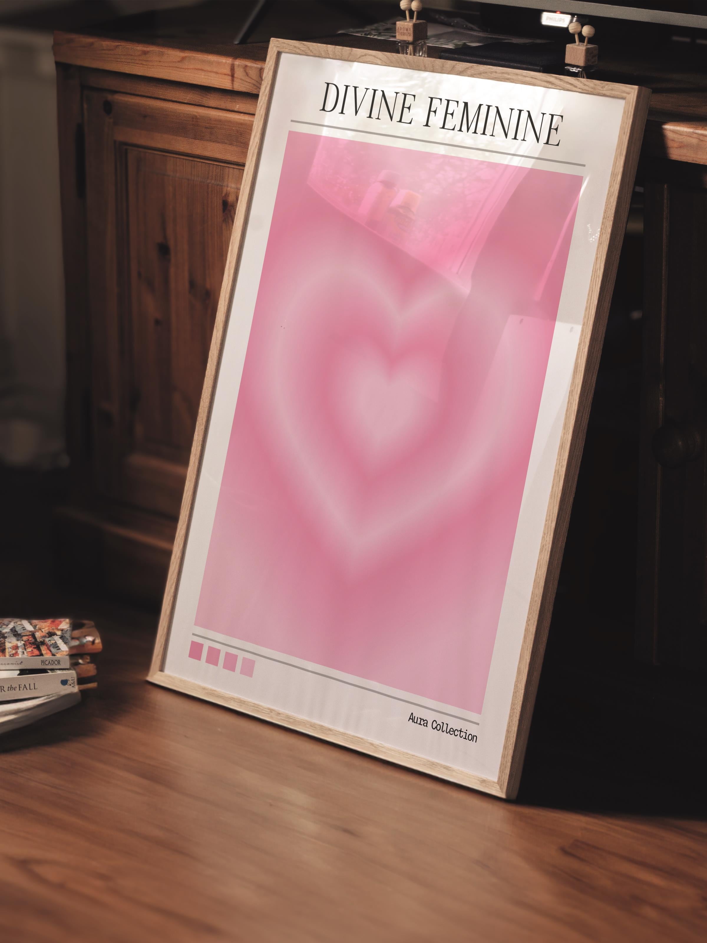 Çerçevesiz Poster, Aura Serisi NO:169 - Divine Feminine, Melek Numaraları, Renkli Poster