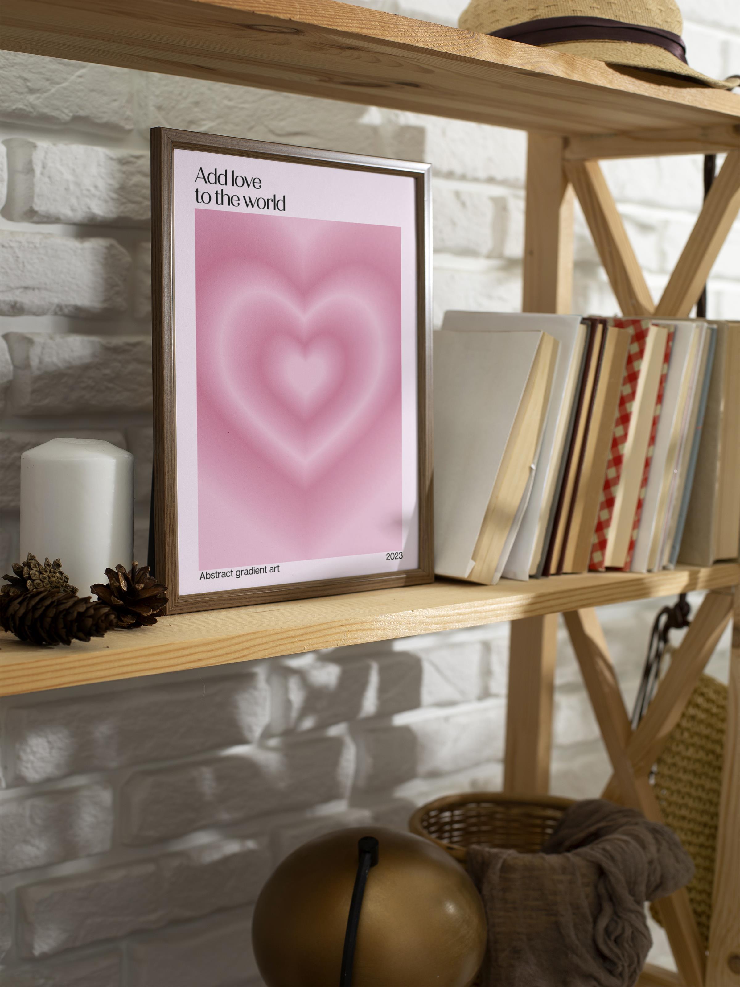 Çerçevesiz Poster, Aura Serisi NO:180 - Pembe Aura, Melek Numaraları, Renkli Poster