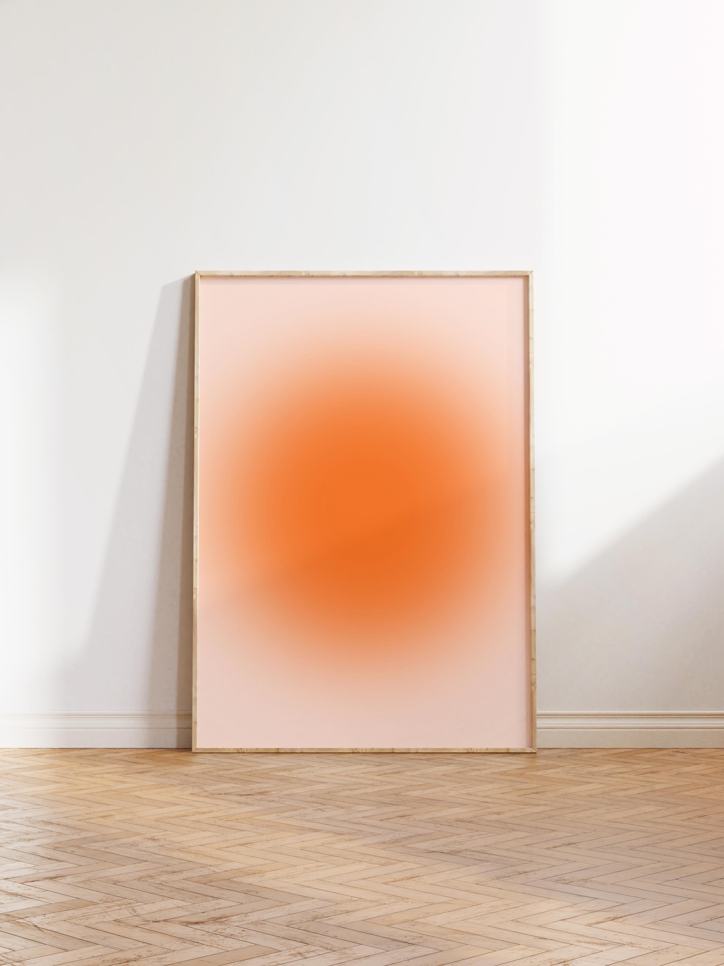 Çerçevesiz Poster, Aura Serisi NO:181 - Turuncu Aura, Melek Numaraları, Renkli Poster