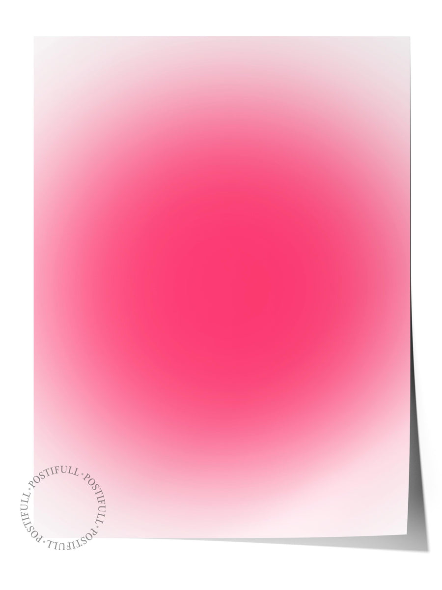 Çerçevesiz Poster, Aura Serisi NO:182 - Pembe Aura, Melek Numaraları, Renkli Poster