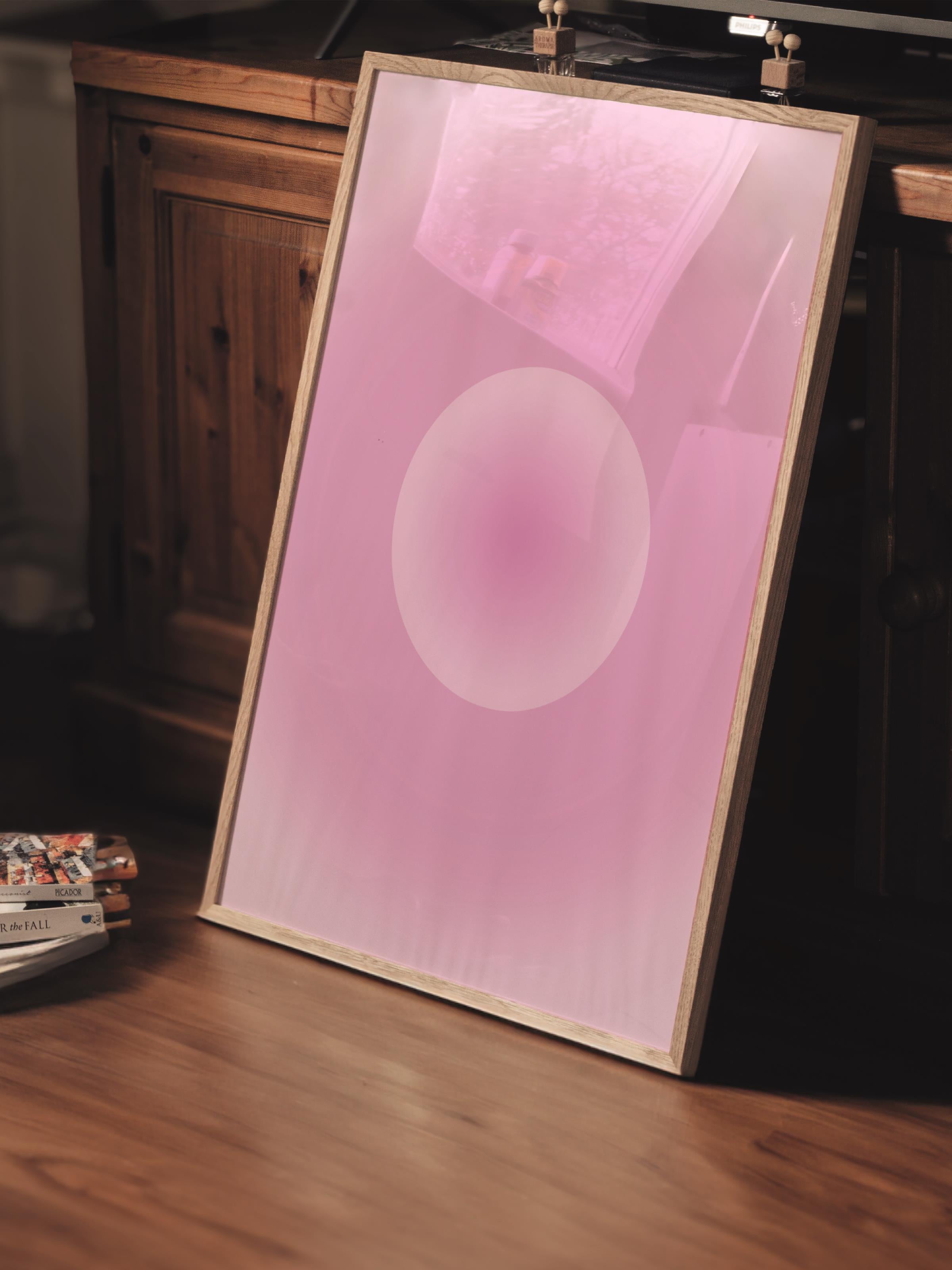 Çerçevesiz Poster, Aura Serisi NO:183 - Açık Pembe Aura, Melek Numaraları, Renkli Poster