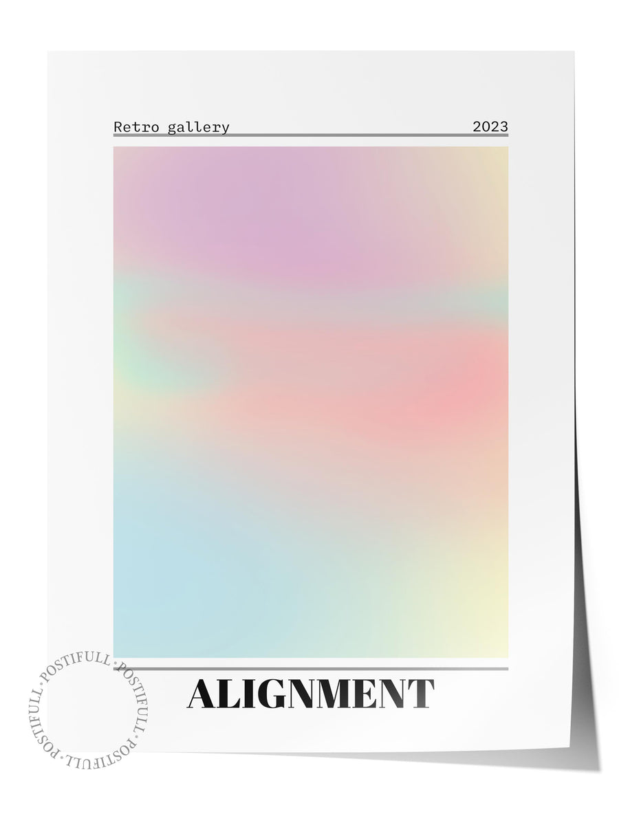 Pastel Gradyan Uyumu Aura Çerçevesiz Poster