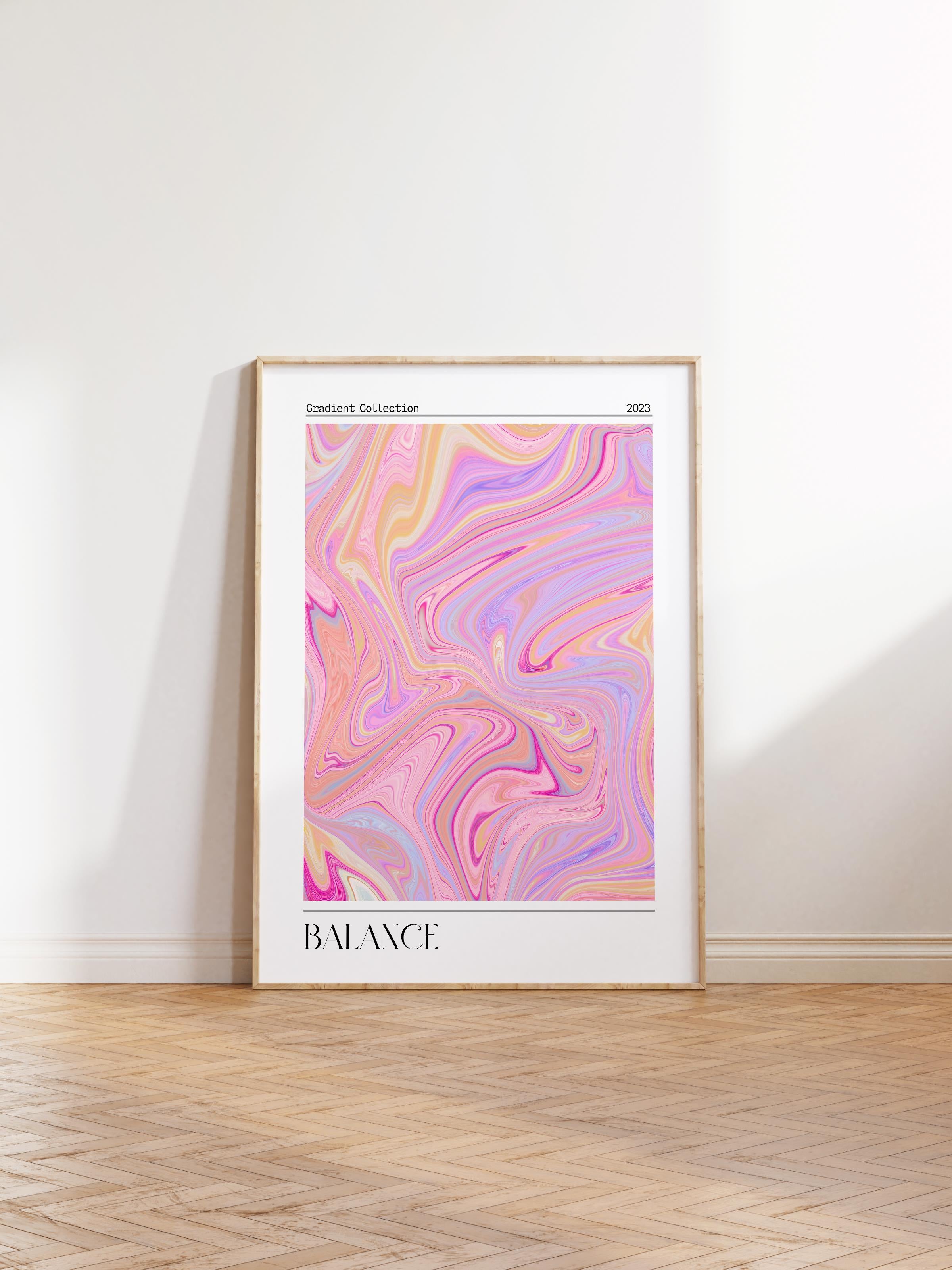 Çerçevesiz Poster, Aura Serisi NO:191 - Balance Renkli, Melek Numaraları, Renkli Poster