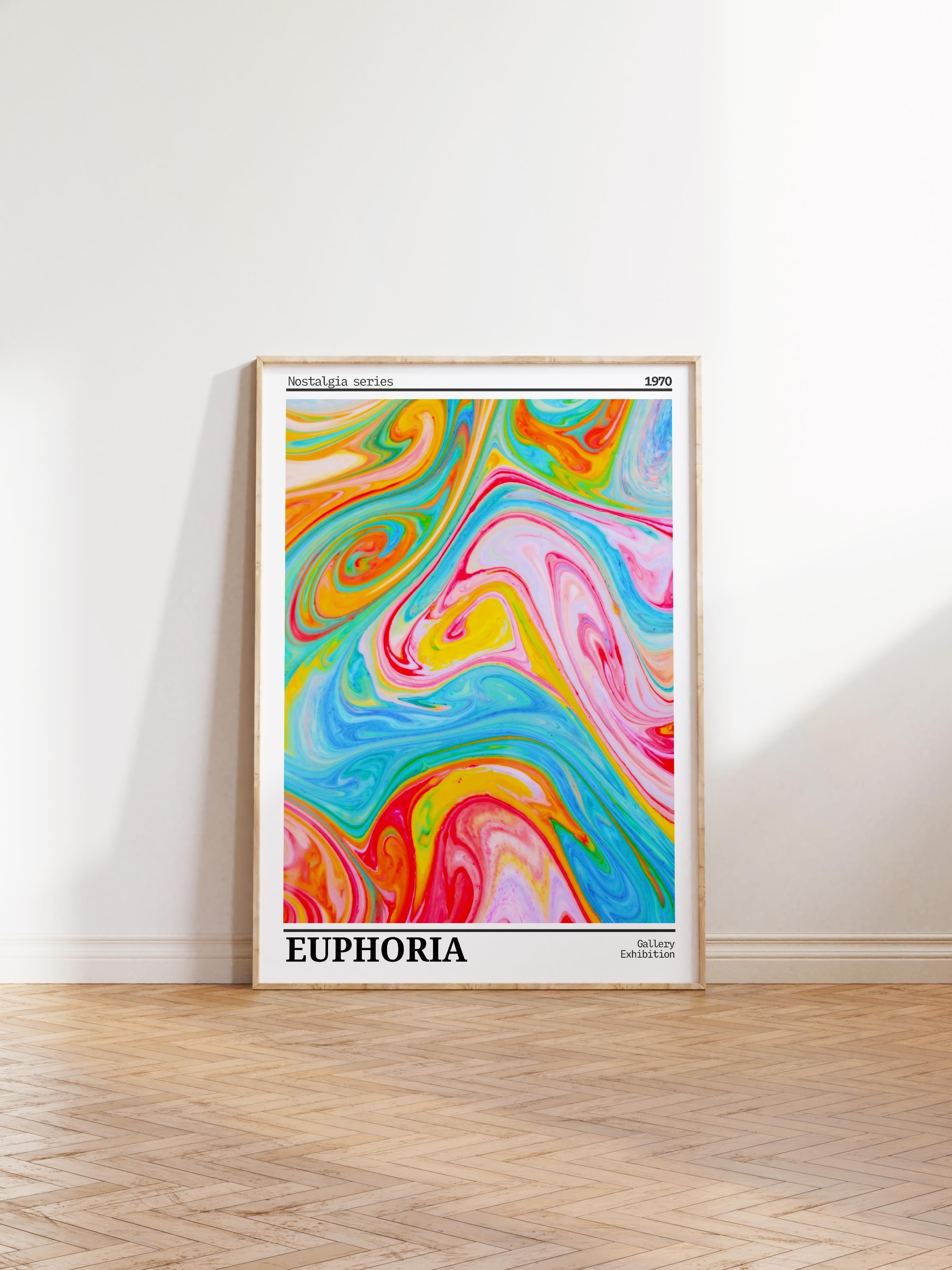 Çerçevesiz Poster, Aura Serisi NO:211 - Euphoria Karışık, Melek Numaraları, Renkli Poster