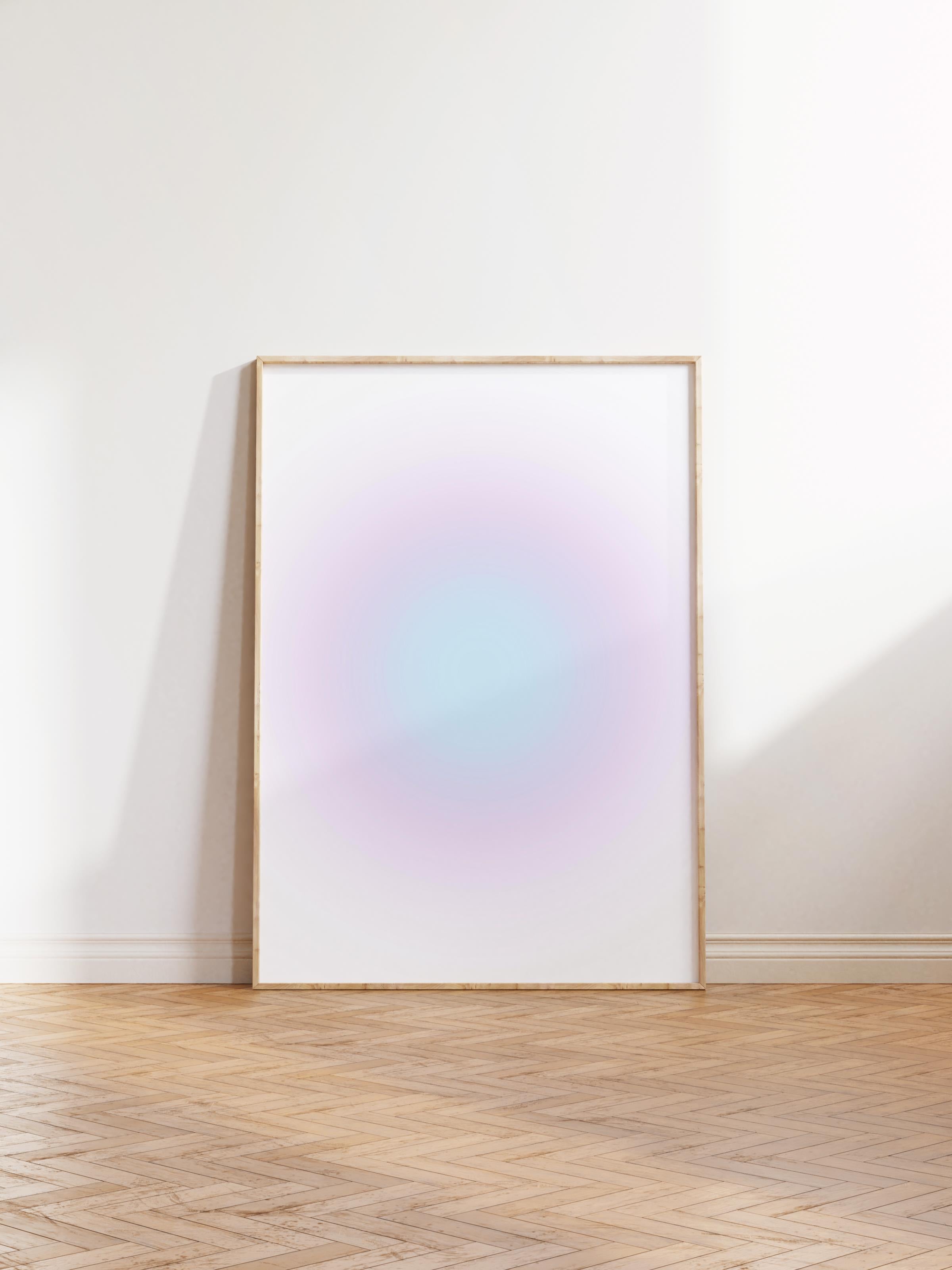 Çerçevesiz Poster, Aura Serisi NO:23 - Soft Pembe, Melek Numaraları, Renkli Poster