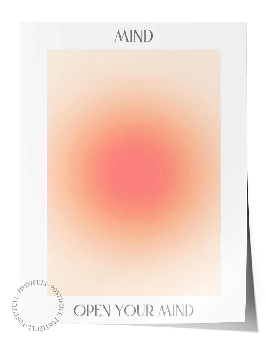 Zihin Açıklığı Gradyanı Aura Çerçevesiz Poster