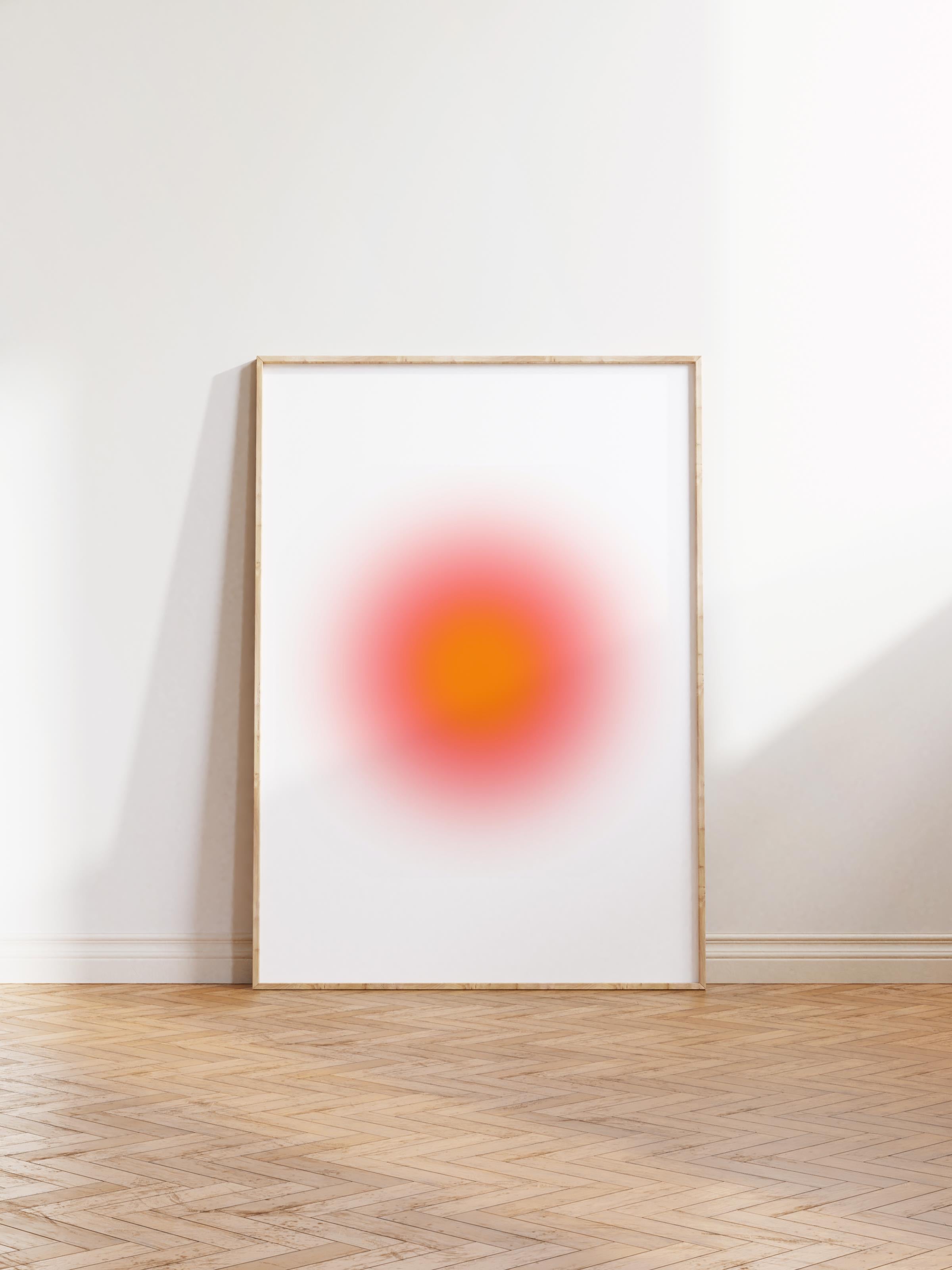 Çerçevesiz Poster, Aura Serisi NO:27 - Turuncu Aura, Melek Numaraları, Renkli Poster