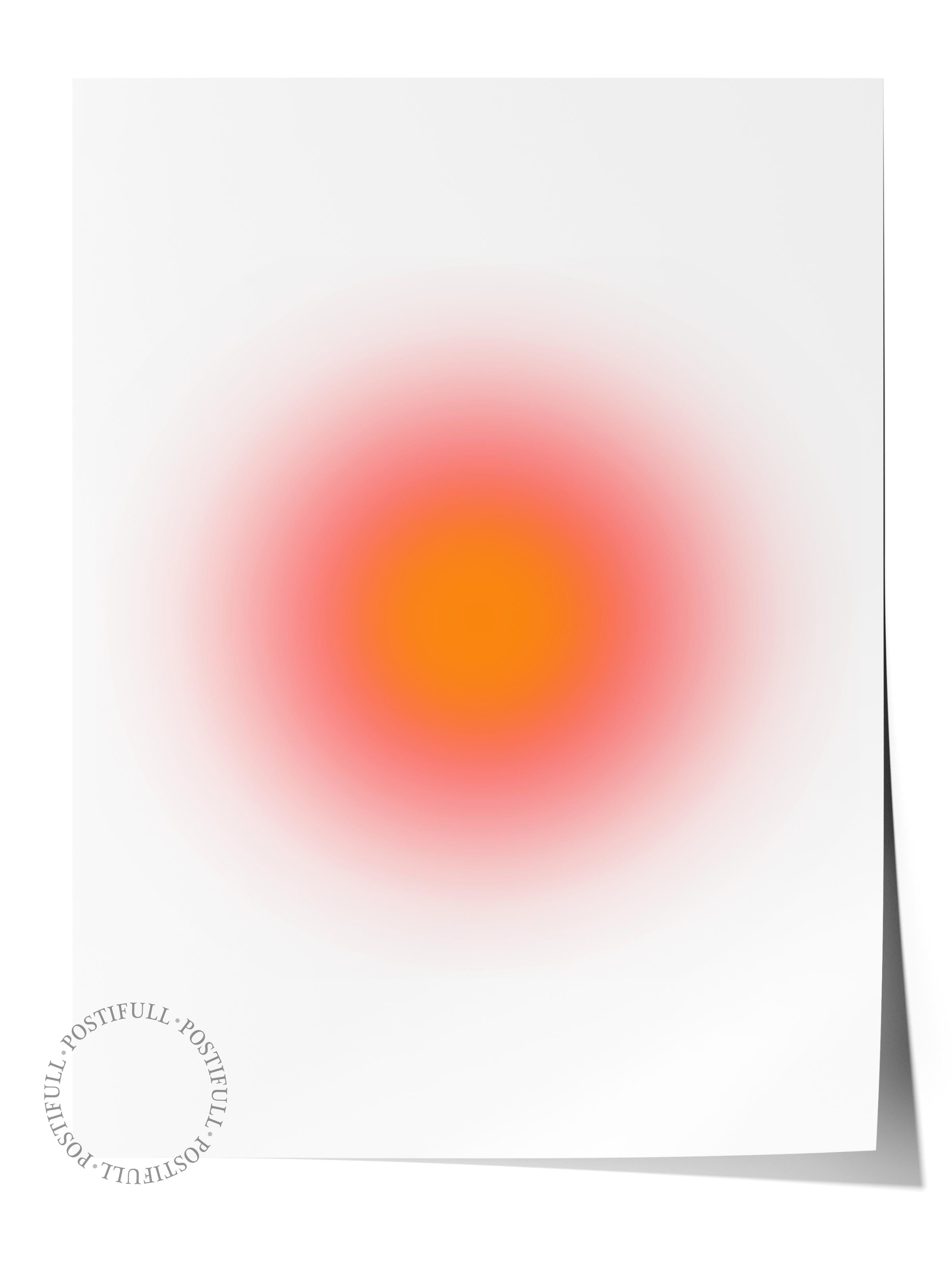 Çerçevesiz Poster, Aura Serisi NO:27 - Turuncu Aura, Melek Numaraları, Renkli Poster