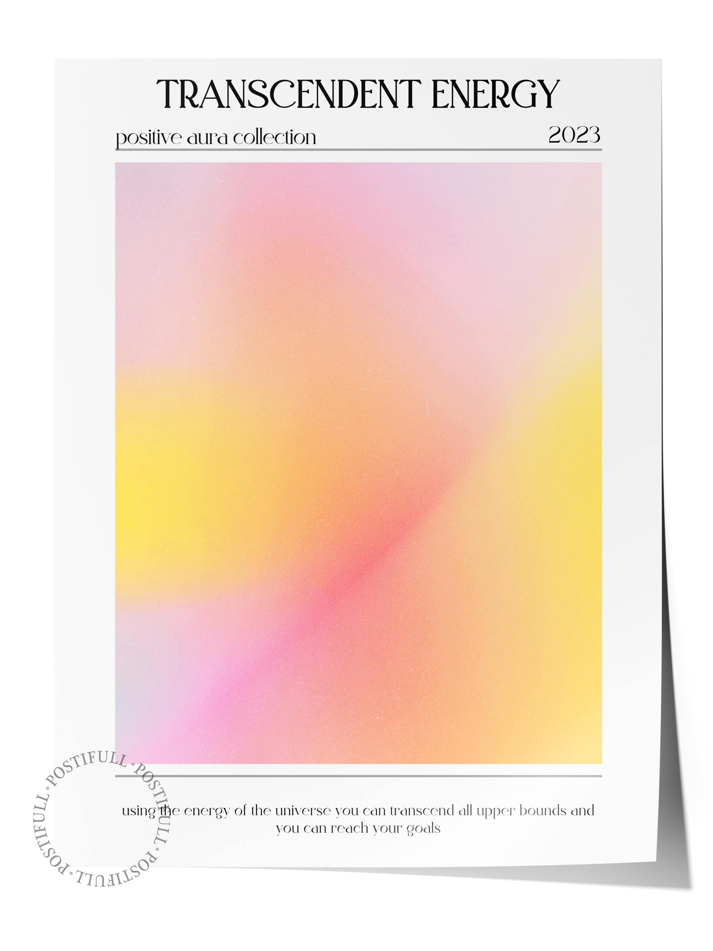 Çerçevesiz Poster, Aura Serisi NO:30 - Transcendent Energy, Melek Numaraları, Renkli Poster