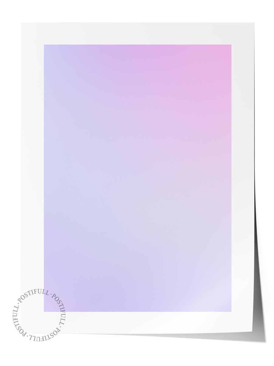Pastel Geçişli Renk Dalgası Aura Çerçevesiz Poster