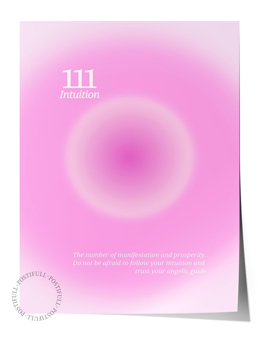 111 Sezgi Melek Sayısı Aura Çerçevesiz Poster