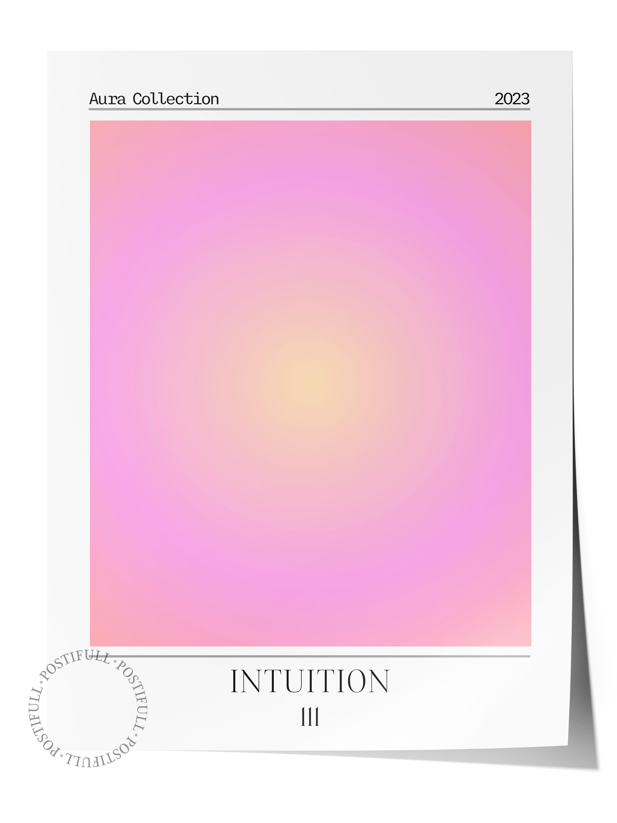 Çerçevesiz Poster, Aura Serisi NO:46 - 111 - Intution, Melek Numaraları, Renkli Poster