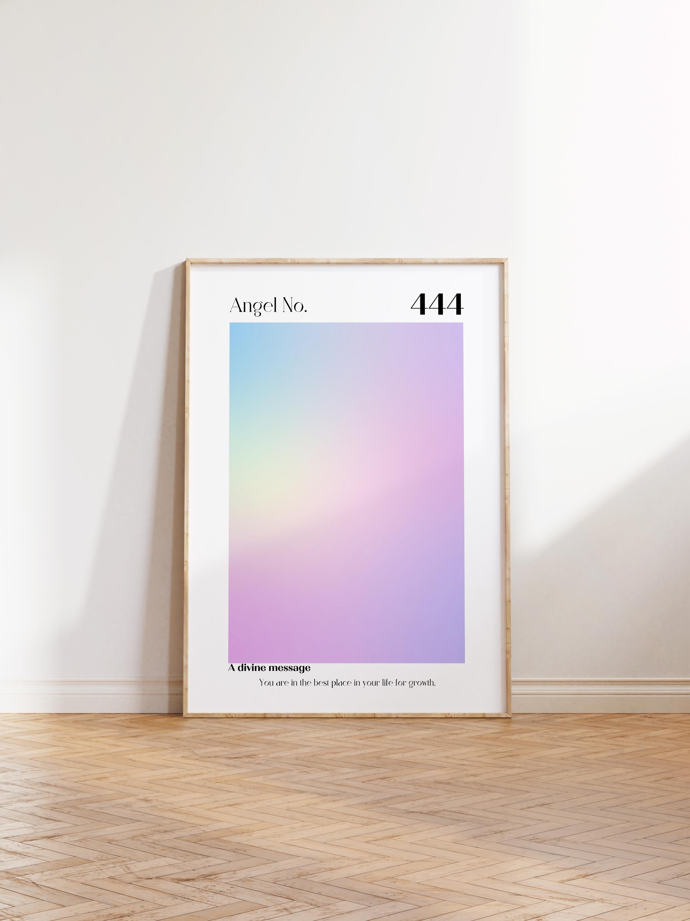 Çerçevesiz Poster, Aura Serisi NO:47 - 444 - Mor Aura, Melek Numaraları, Renkli Poster