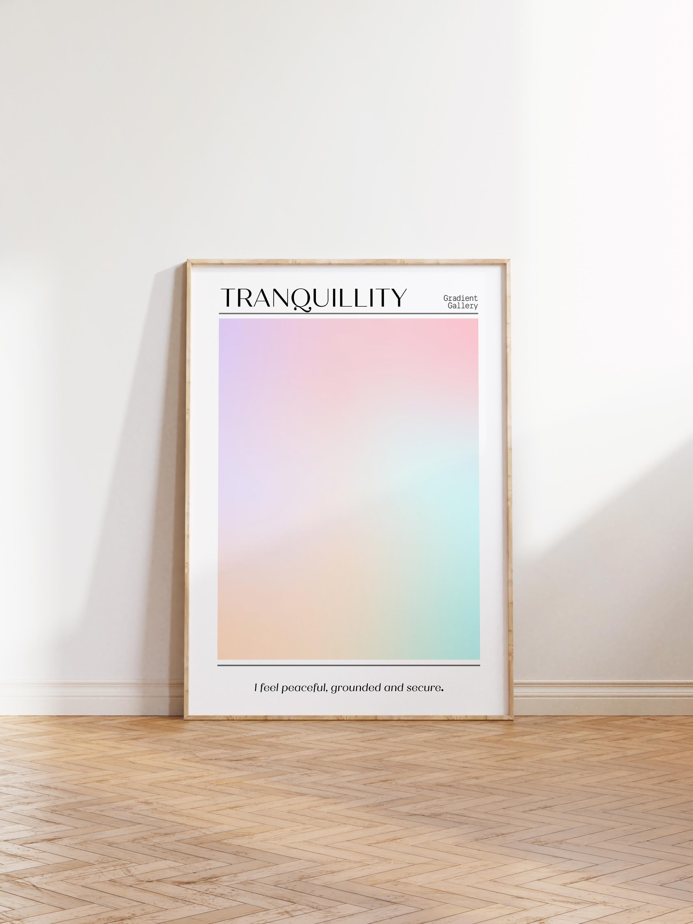 Çerçevesiz Poster, Aura Serisi NO:56 - Tranquility, Melek Numaraları, Renkli Poster
