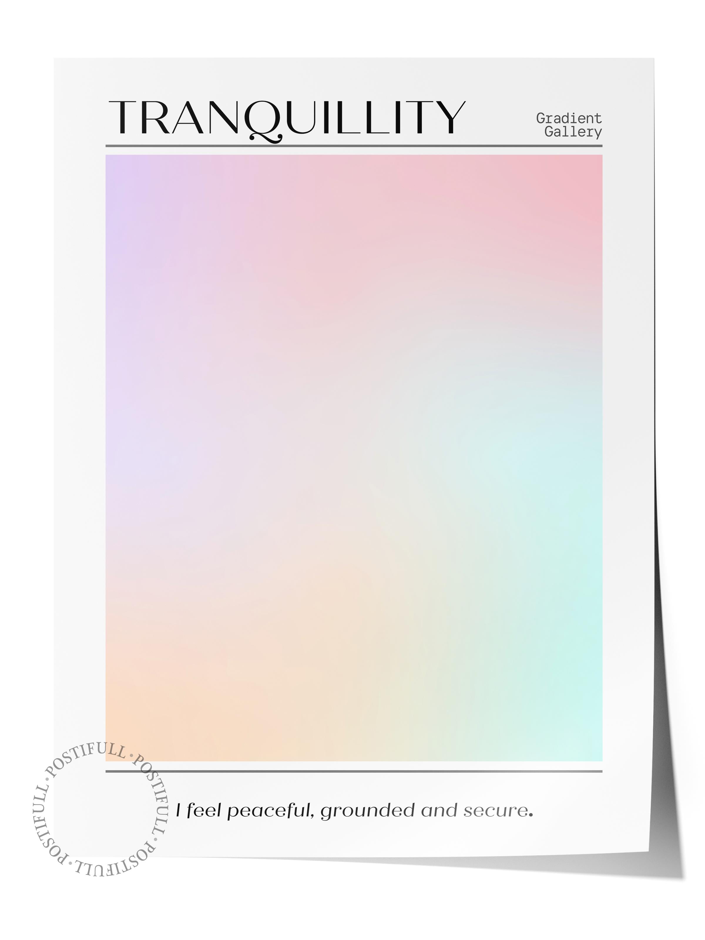 Çerçevesiz Poster, Aura Serisi NO:56 - Tranquility, Melek Numaraları, Renkli Poster