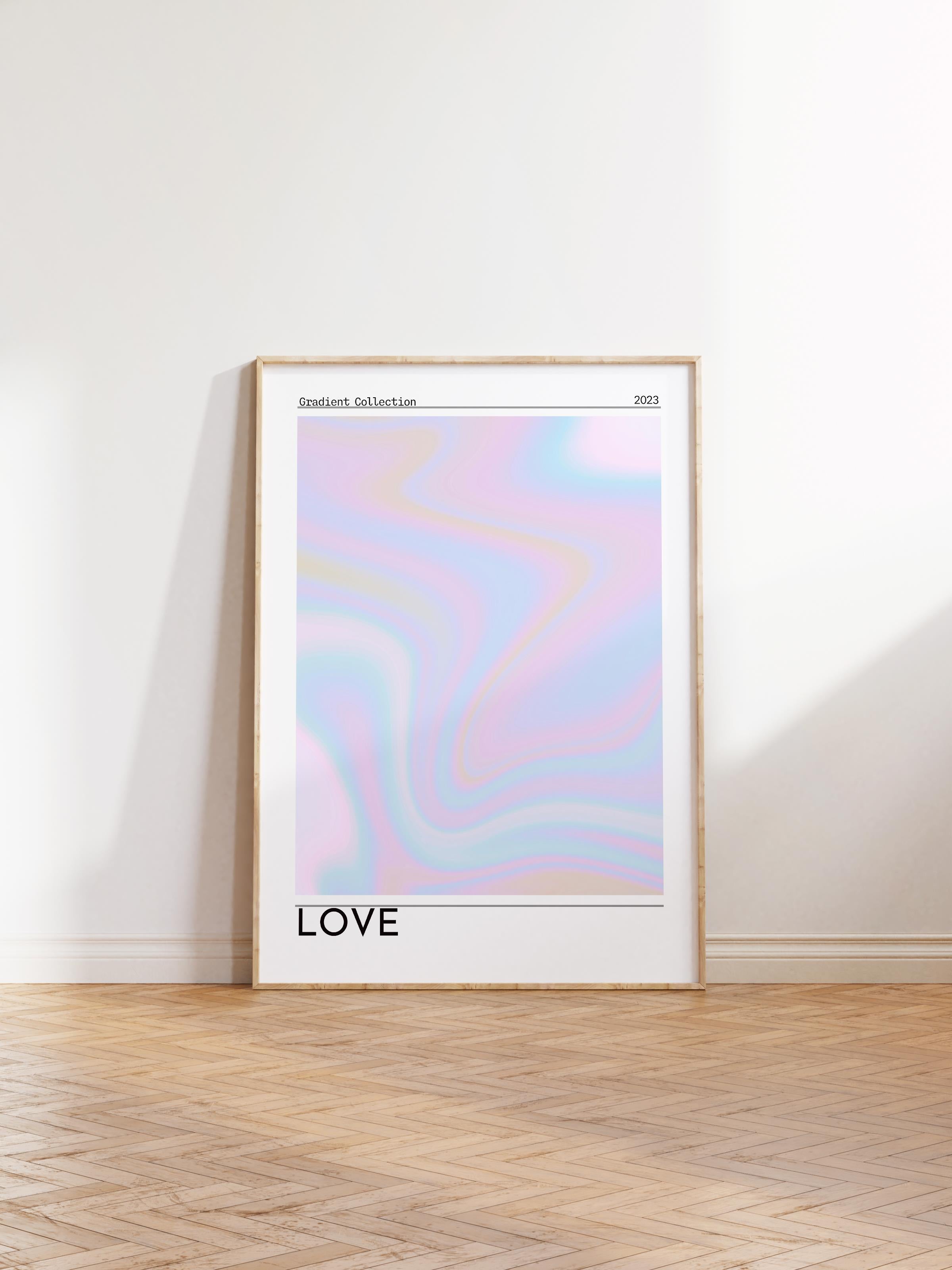 Çerçevesiz Poster, Aura Serisi NO:62 - Love, Melek Numaraları, Renkli Poster