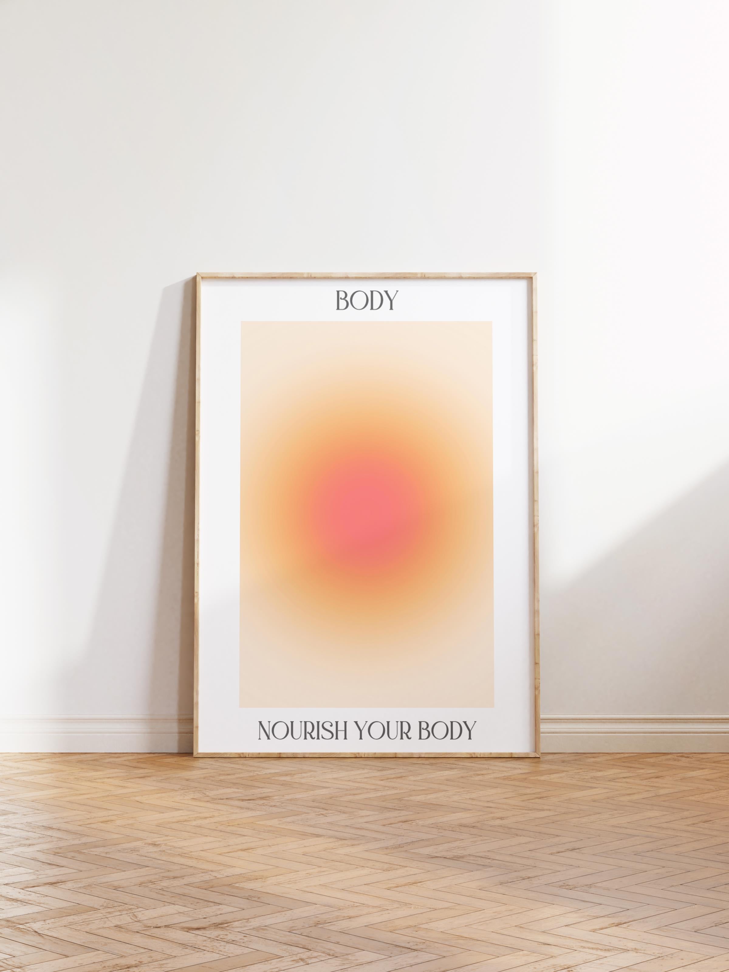 Çerçevesiz Poster, Aura Serisi NO:63 - Body, Melek Numaraları, Renkli Poster