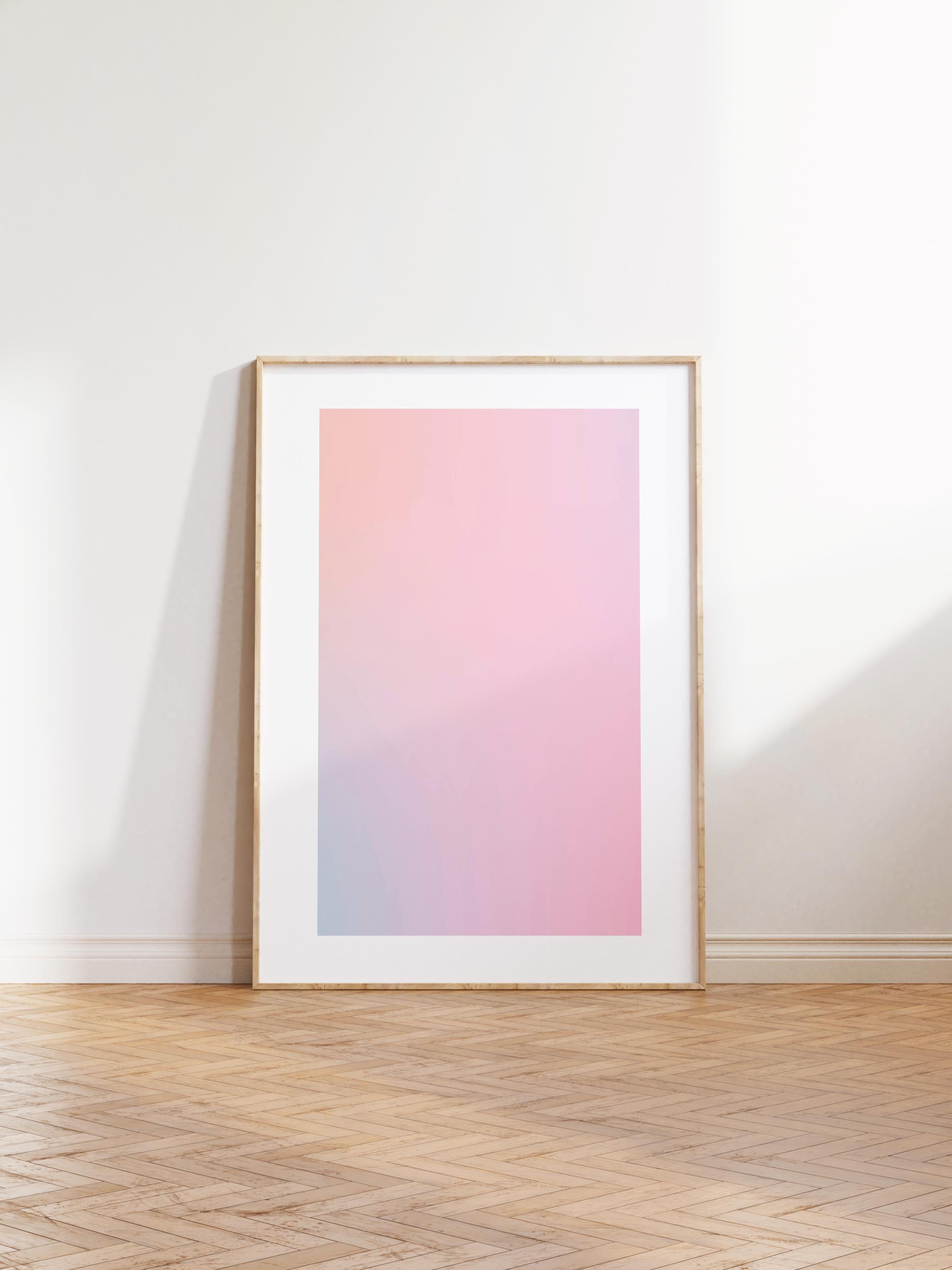 Çerçevesiz Poster, Aura Serisi NO:74 - Pembe Aura, Melek Numaraları, Renkli Poster