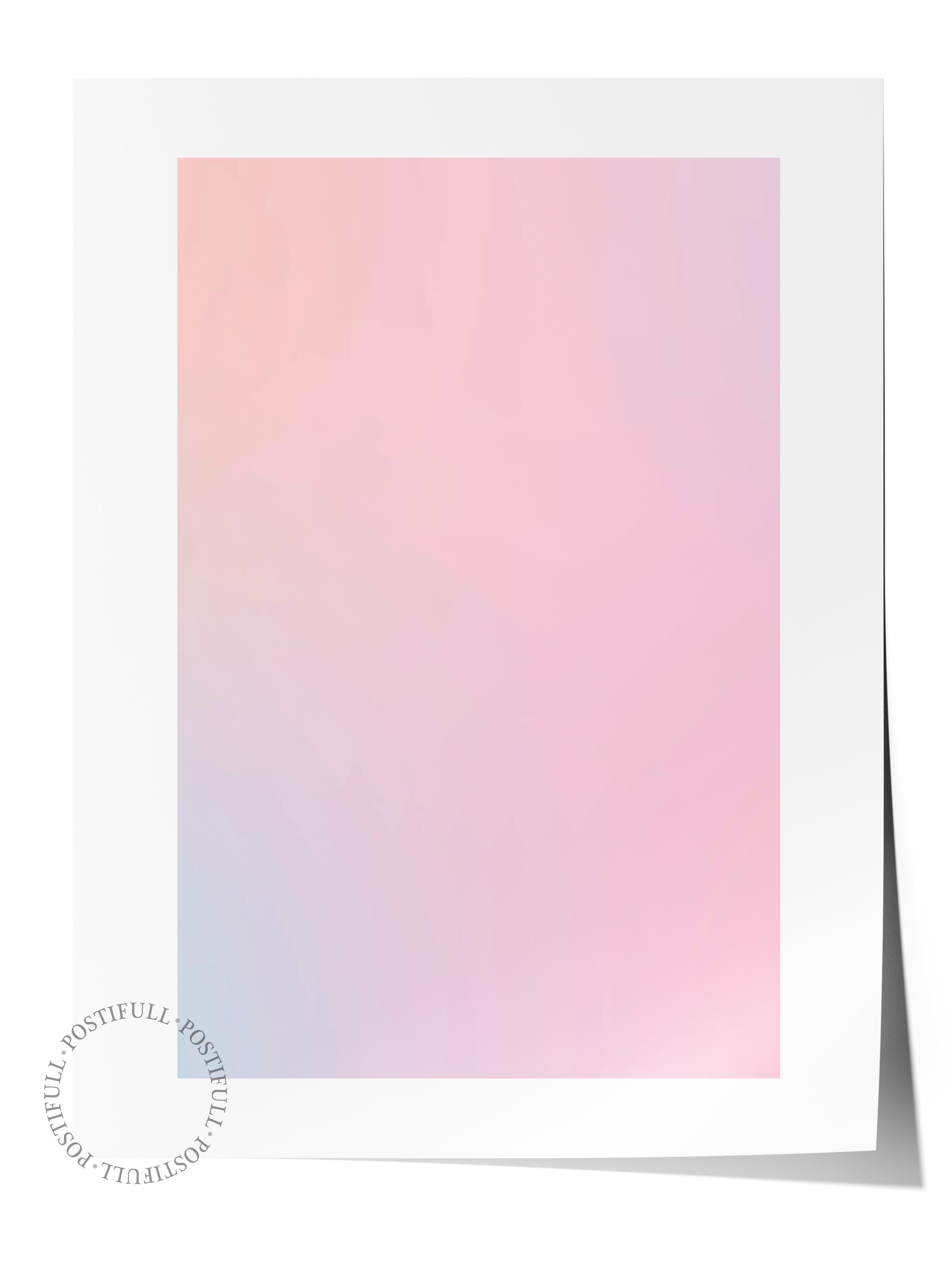 Çerçevesiz Poster, Aura Serisi NO:74 - Pembe Aura, Melek Numaraları, Renkli Poster