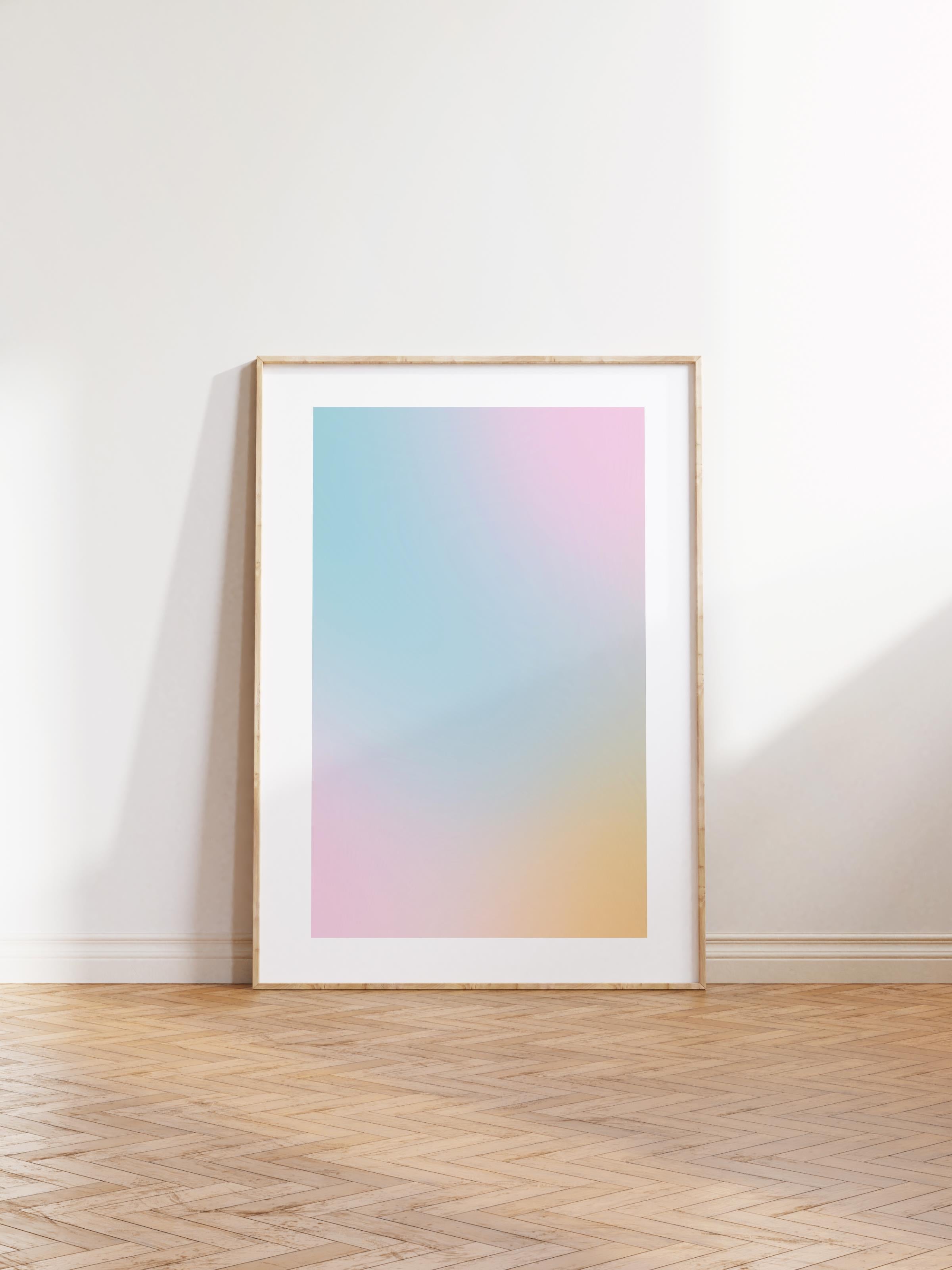 Çerçevesiz Poster, Aura Serisi NO:75 - Renkli Aura, Melek Numaraları, Renkli Poster