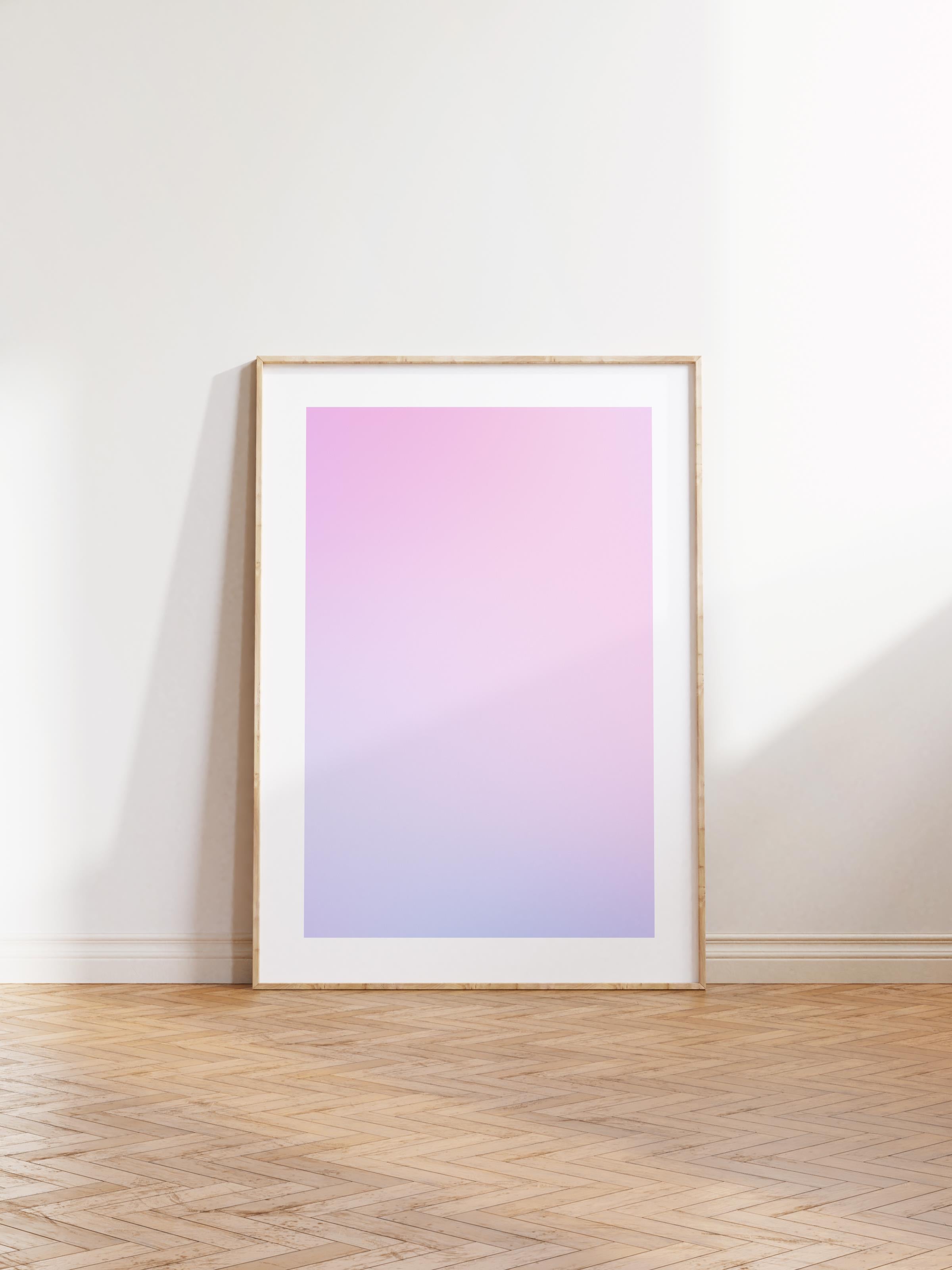 Çerçevesiz Poster, Aura Serisi NO:77 - Pembe Aura, Melek Numaraları, Renkli Poster