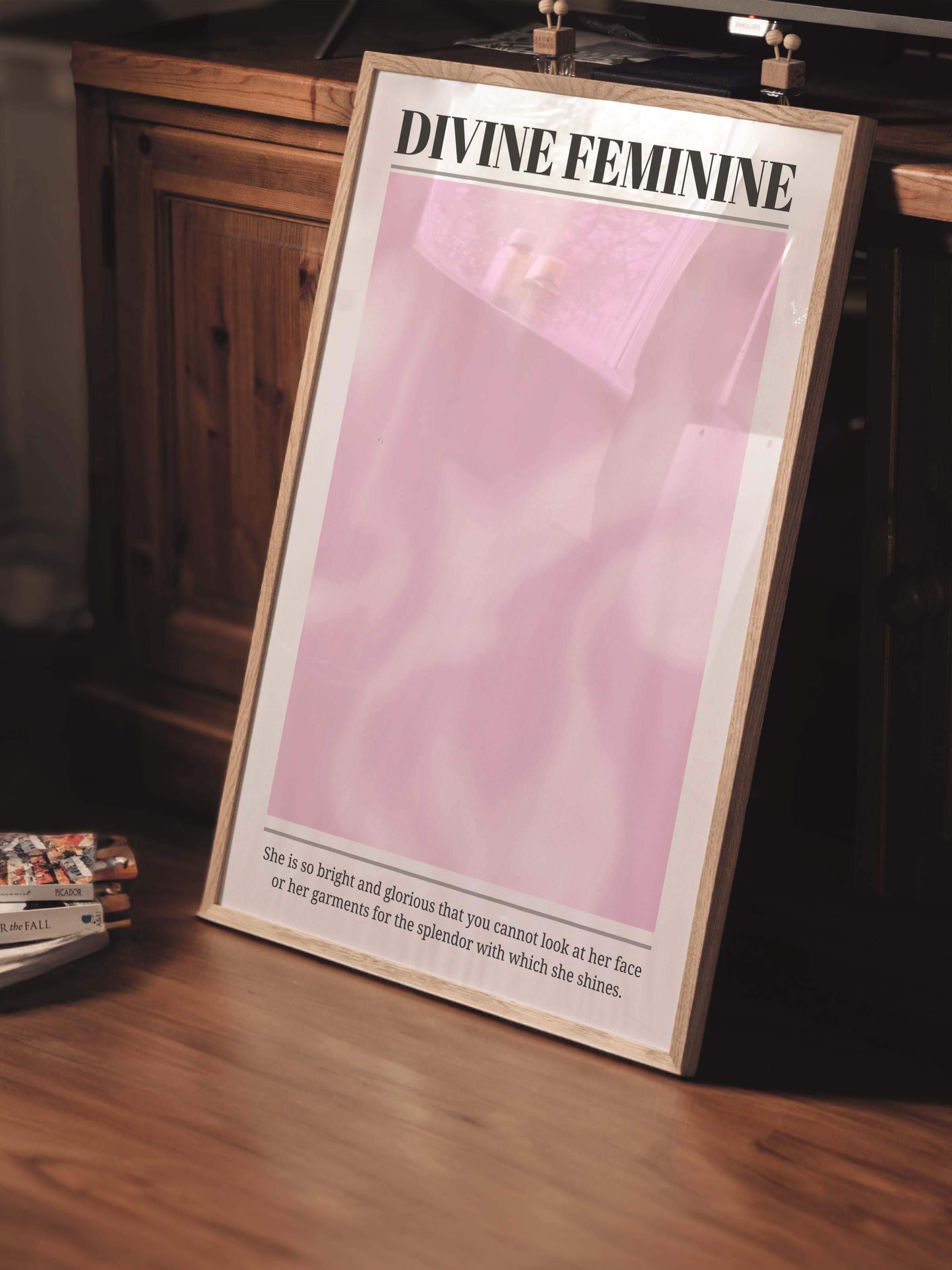 Çerçevesiz Poster, Aura Serisi NO:79 - Divine Feminine, Melek Numaraları, Renkli Poster