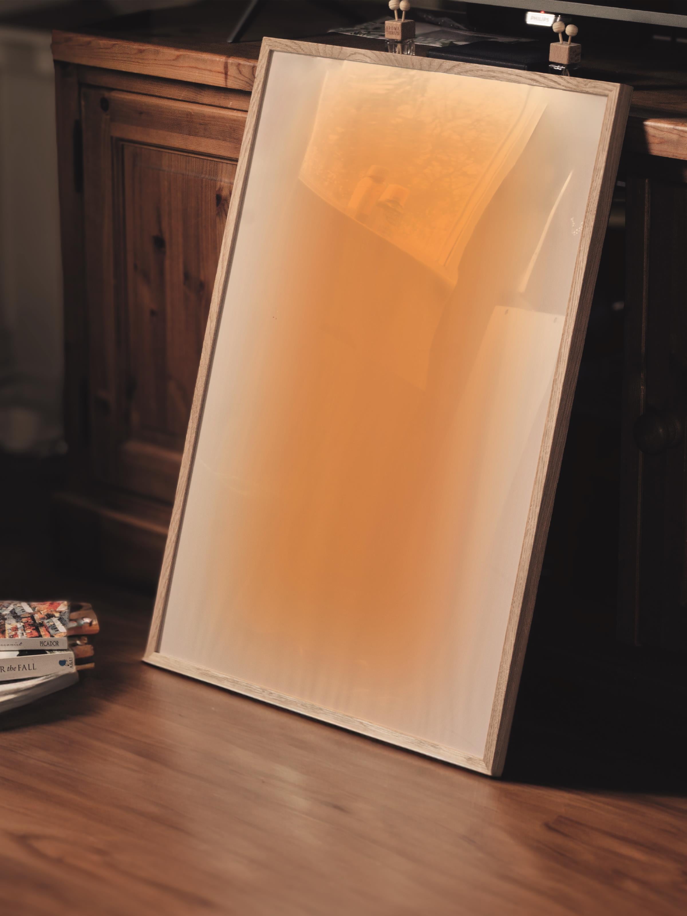 Çerçevesiz Poster, Aura Serisi NO:8 - Turuncu Aura, Melek Numaraları, Renkli Poster, Sanat Kağıdı