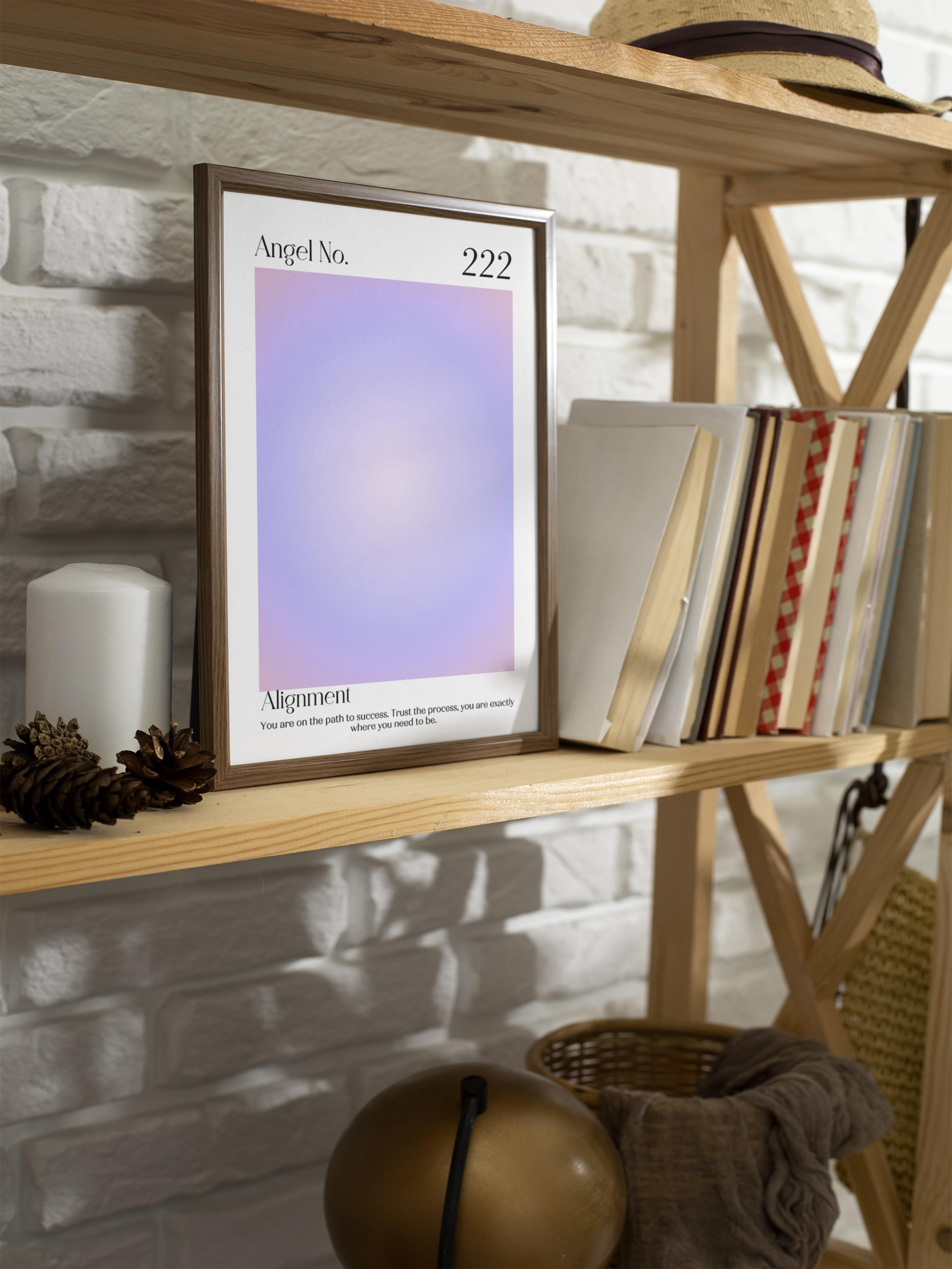 Çerçevesiz Poster, Aura Serisi NO:84 - 222 - Alignment, Melek Numaraları, Renkli Poster