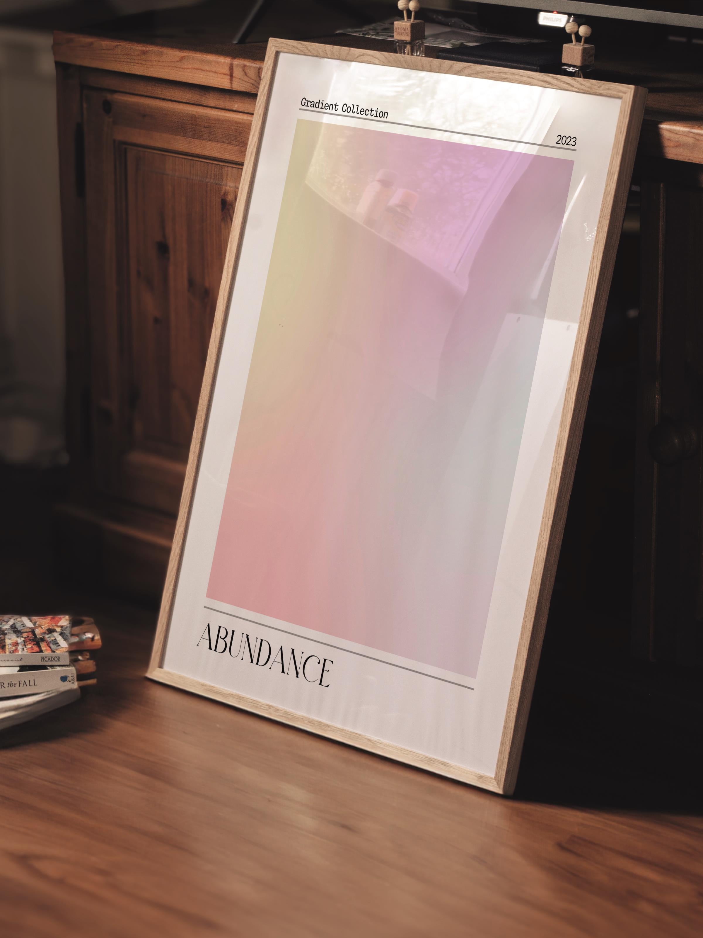 Çerçevesiz Poster, Aura Serisi NO:97 - Abundance, Melek Numaraları, Renkli Poster