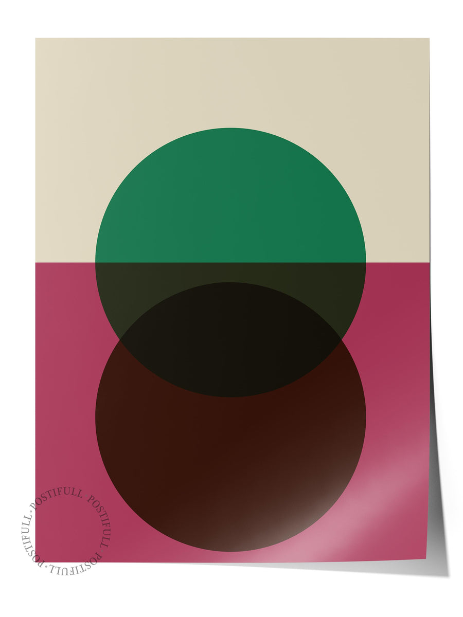 Geometrik Daireler Bauhaus Çerçevesiz Poster