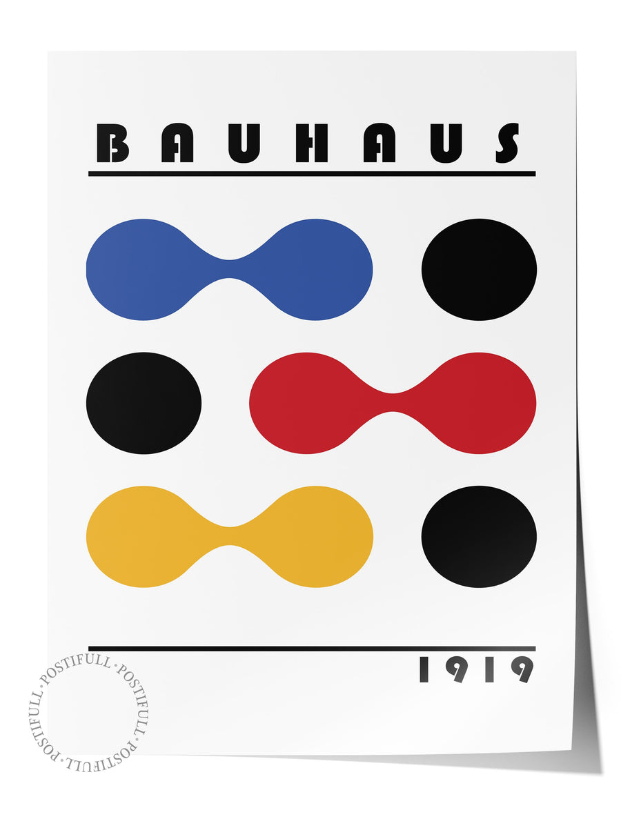 Farklı Tonlarda BAUHAUS Çerçevesiz Poster