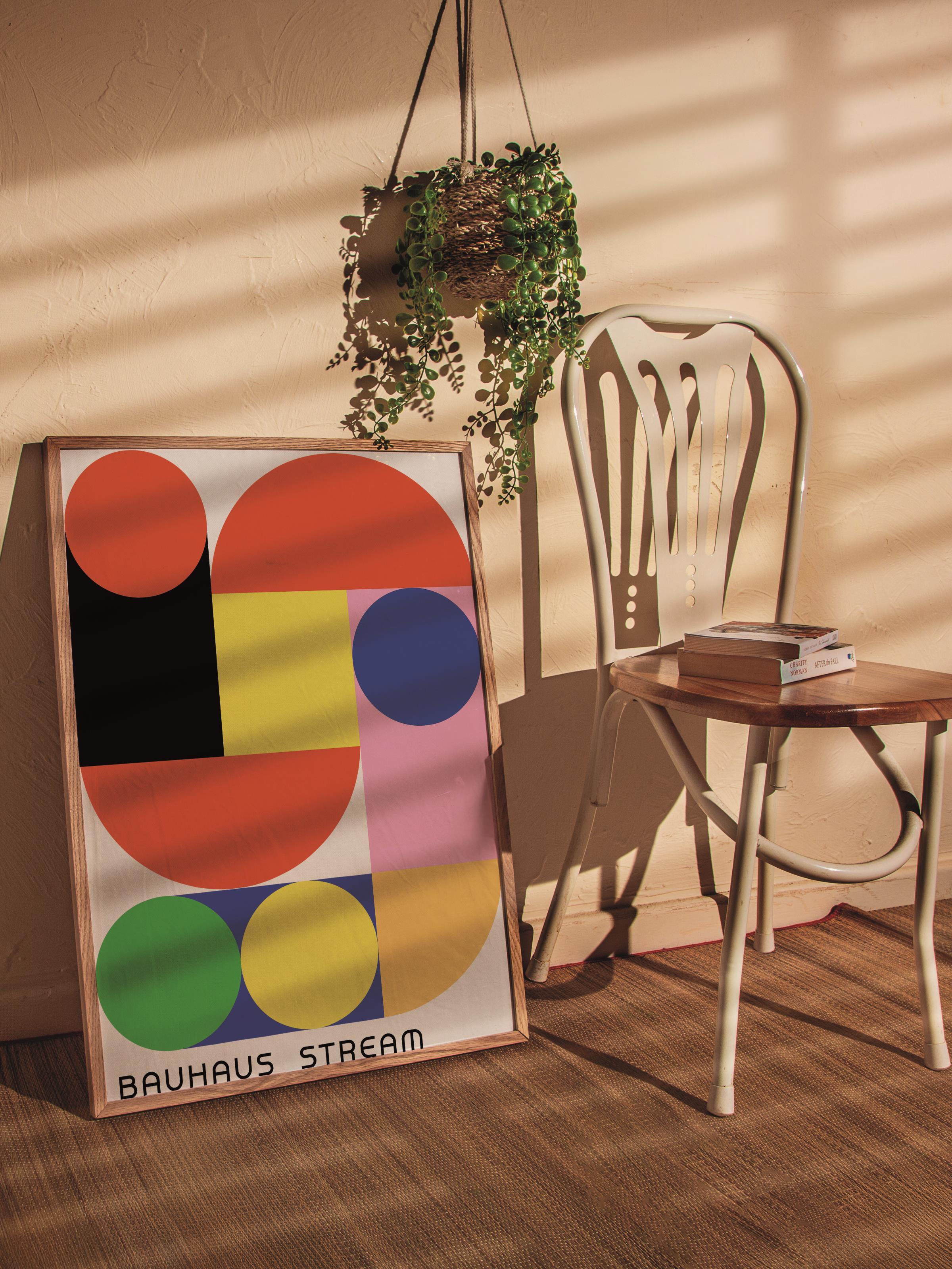 Çerçevesiz Poster, Bauhaus Serisi, Renkli Duvar Posteri, Duvar Dekoru, HD Baskı, Kalın Arşivsel Sanat Kağıdı