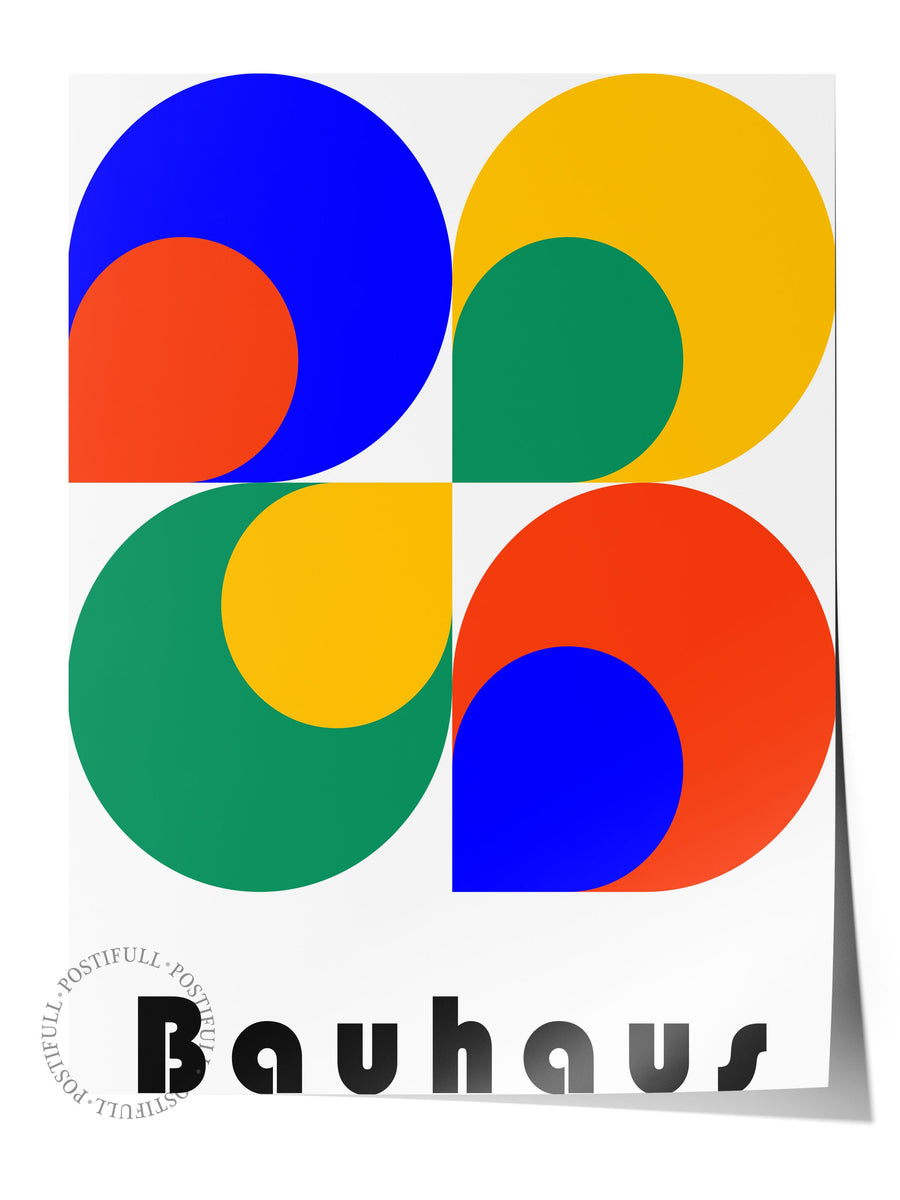 Farklı Tonlarda Bauhaus Çerçevesiz Poster