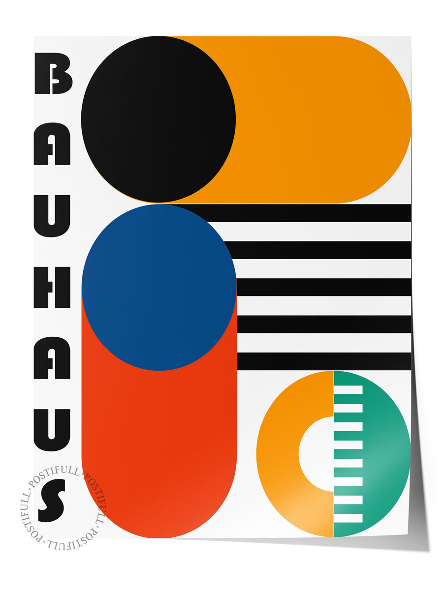 Farklı Tonlarda BAUHAUS Çerçevesiz Poster