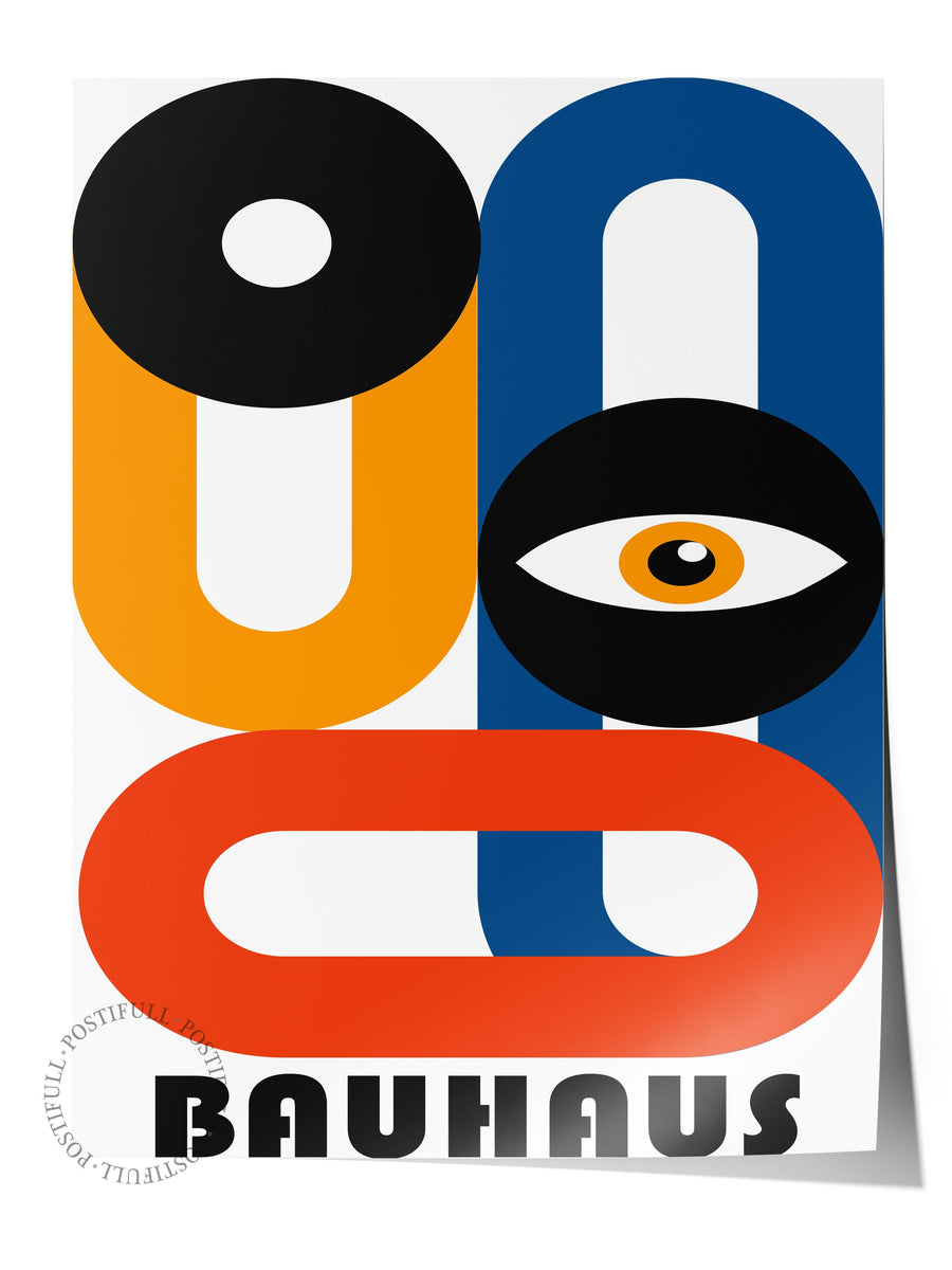 Farklı Tonlarda BAUHAUS Çerçevesiz Poster