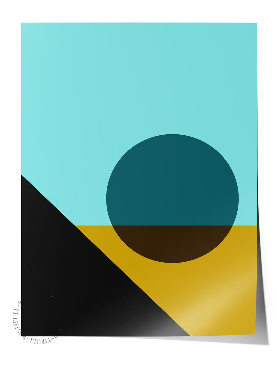 Soyut Geometrik Desen Bauhaus Çerçevesiz Poster