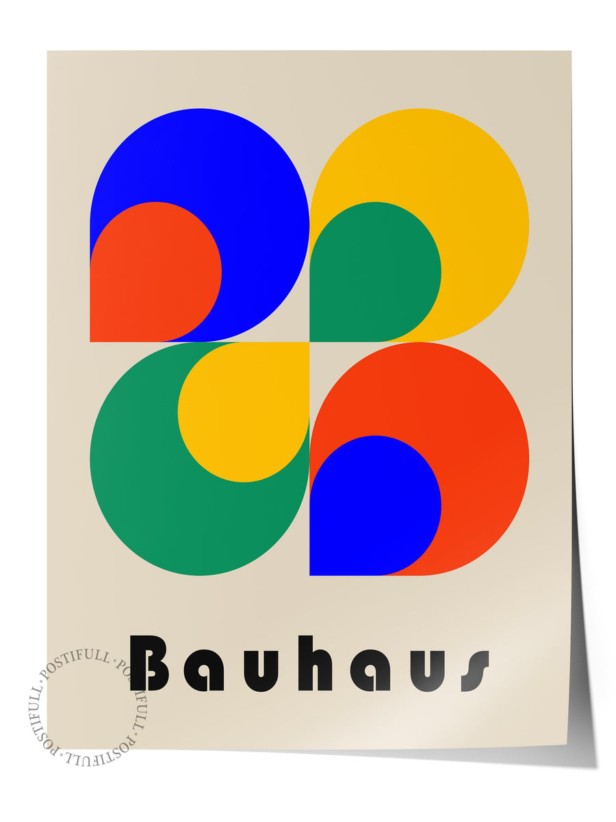 Farklı Tonlarda Bauhaus Çerçevesiz Poster