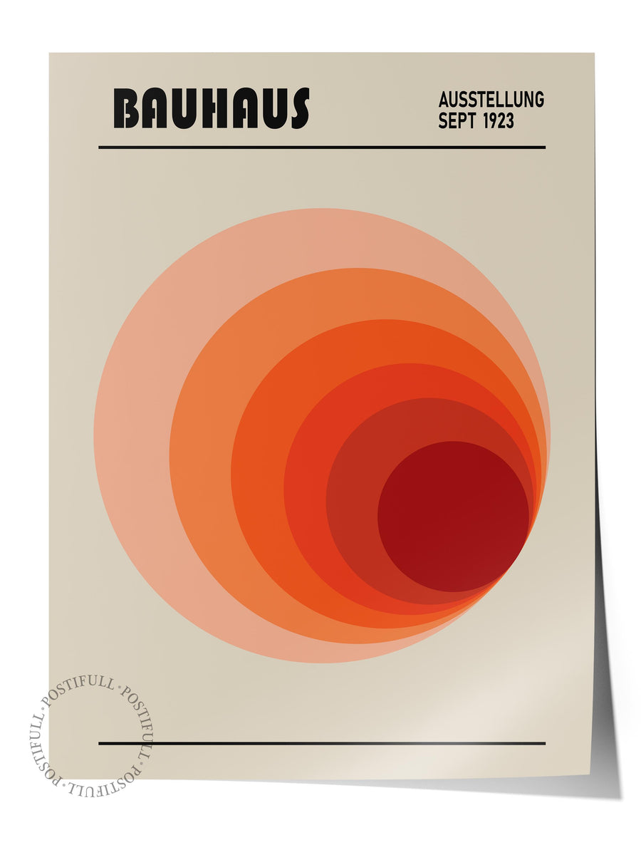 Farklı Tonlarda BAUHAUS AUSSTELLUNG SEPT 1923 Çerçevesiz Poster